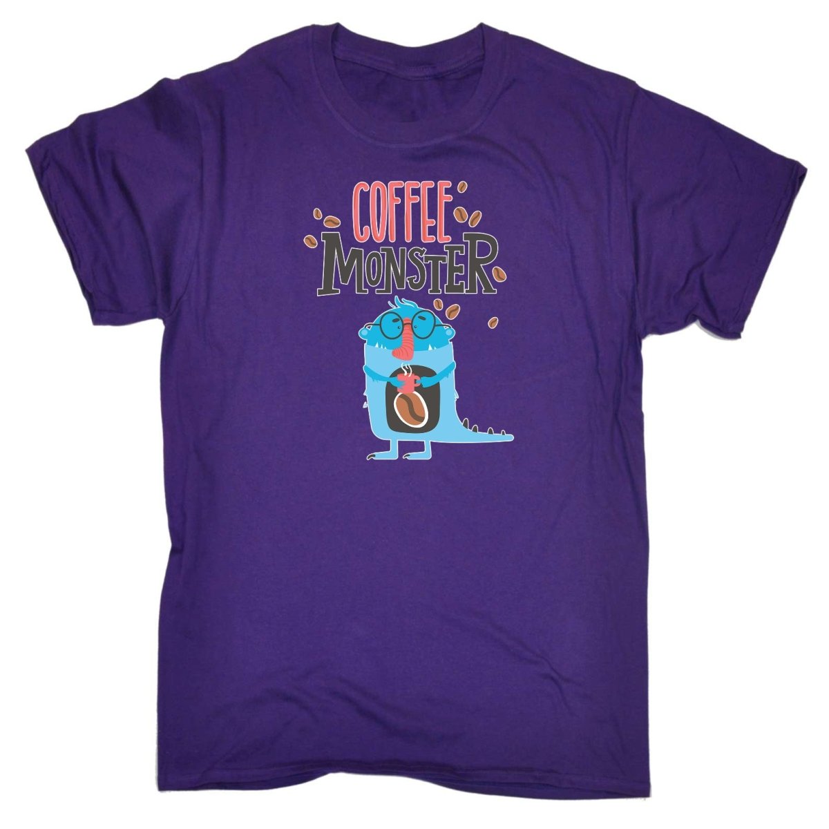 Coffee Monster - Mens Funny T-Shirt Tshirts Tee Shirt - 123t Australia | Funny T-Shirts Mugs Novelty Gifts