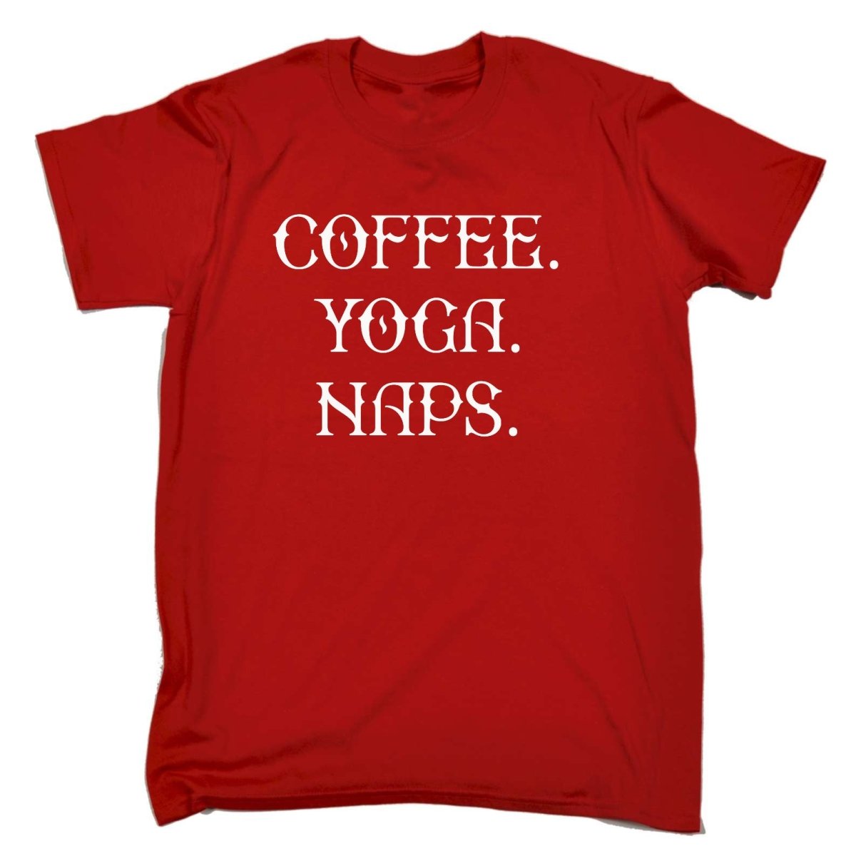 Coffee Yoga Naps - Mens Funny T-Shirt Tshirts Tee Shirt - 123t Australia | Funny T-Shirts Mugs Novelty Gifts