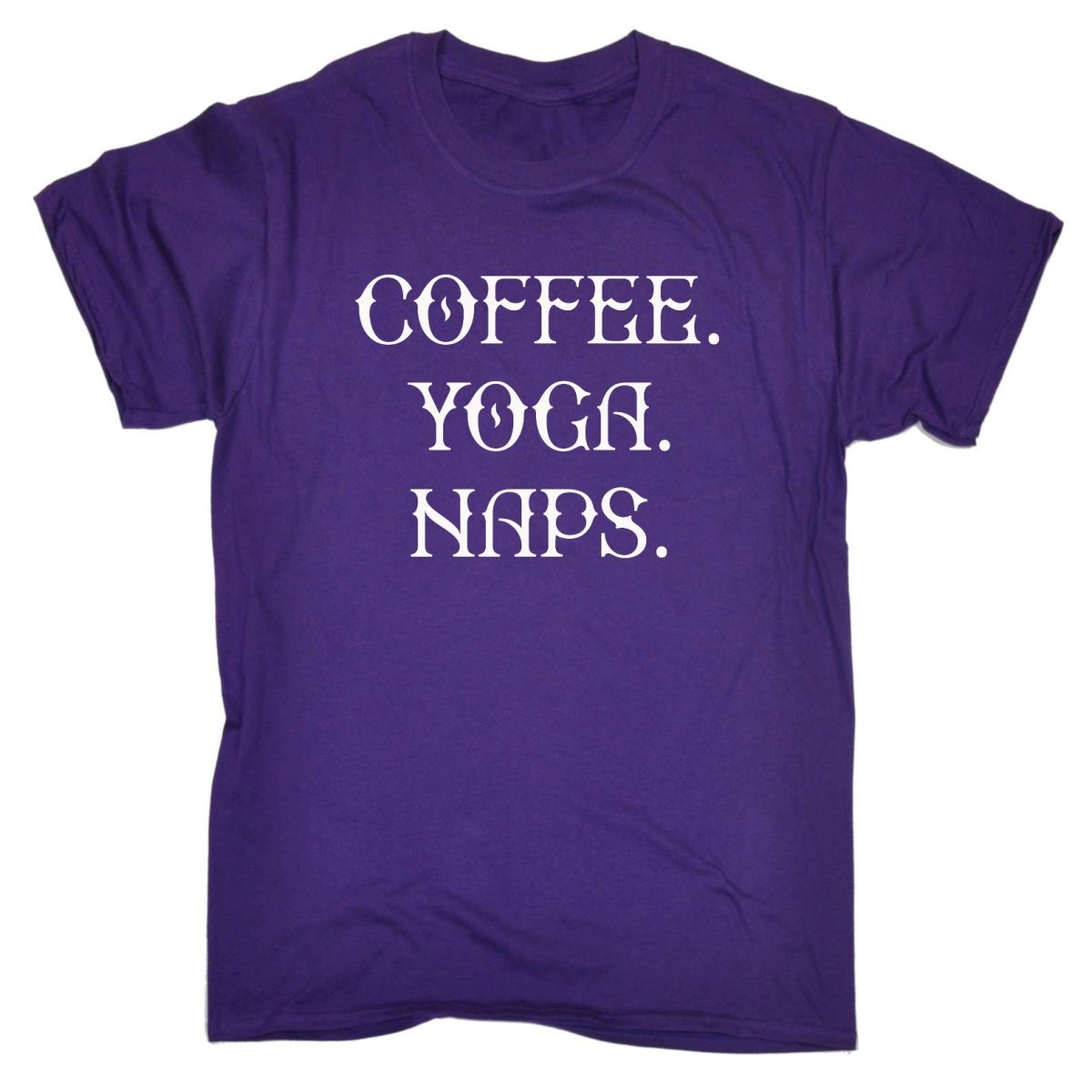 Coffee Yoga Naps - Mens Funny T-Shirt Tshirts Tee Shirt - 123t Australia | Funny T-Shirts Mugs Novelty Gifts