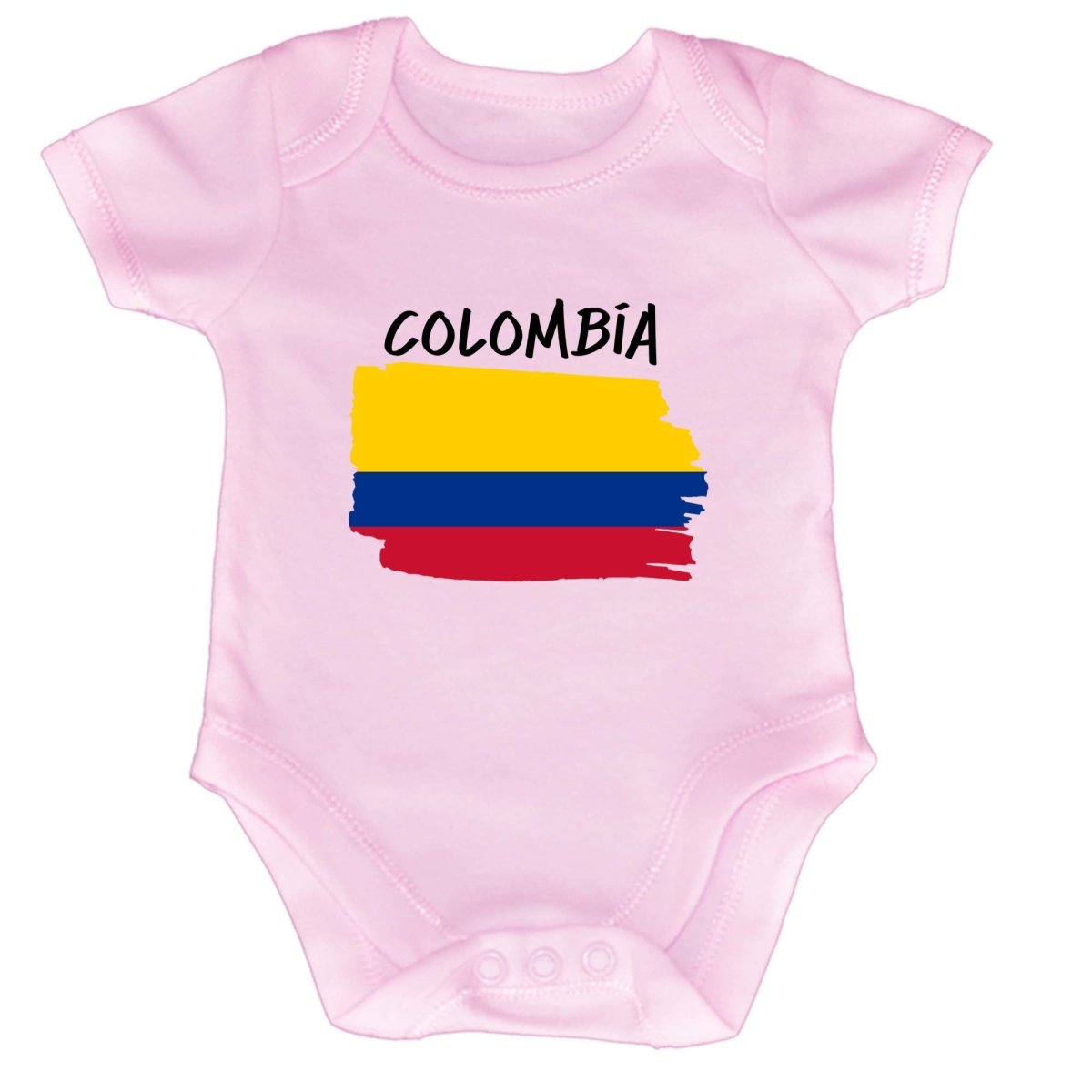 Colombia Country Flag Nationality - Babygrow Baby - 123t Australia | Funny T-Shirts Mugs Novelty Gifts