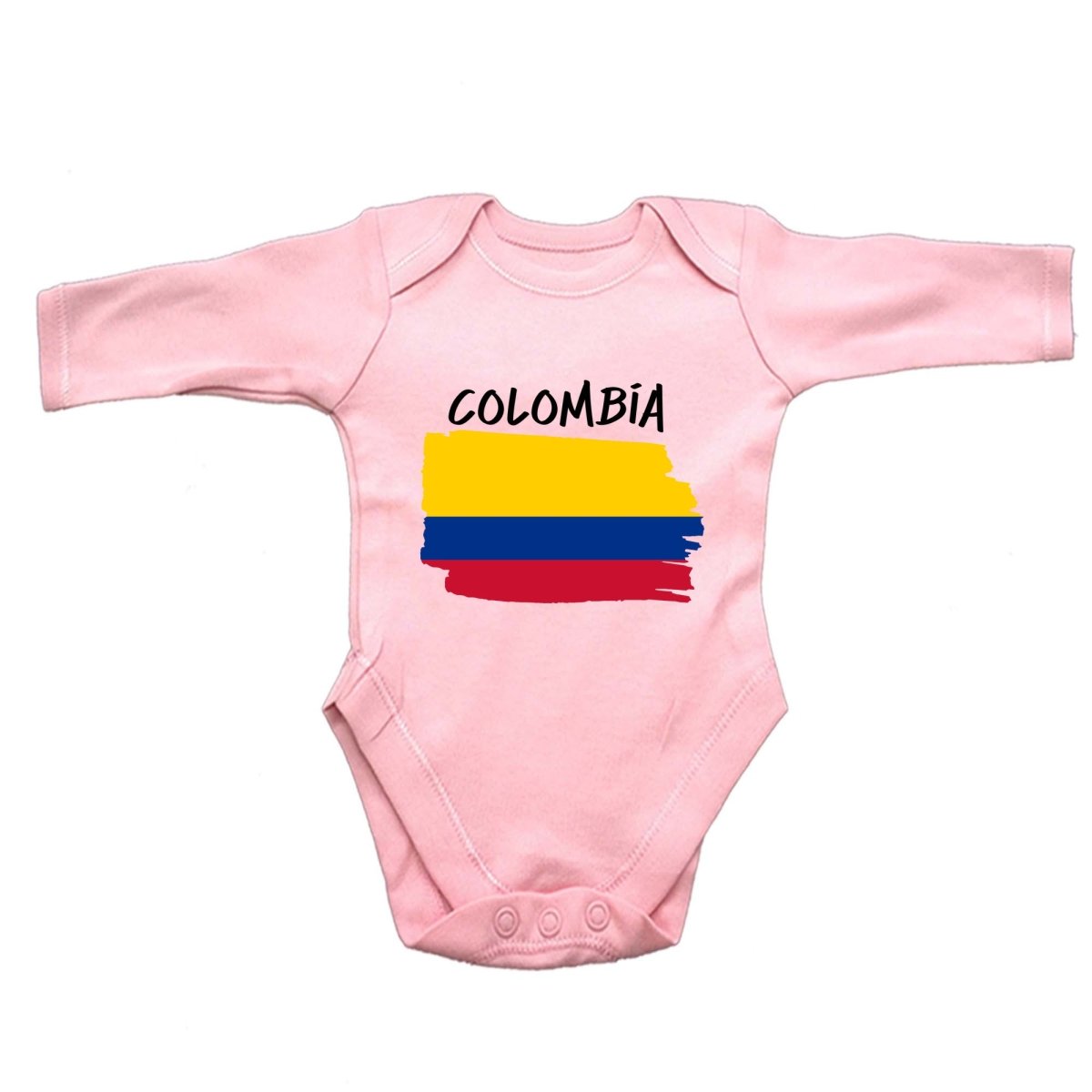 Colombia Country Flag Nationality - Babygrow Baby - 123t Australia | Funny T-Shirts Mugs Novelty Gifts