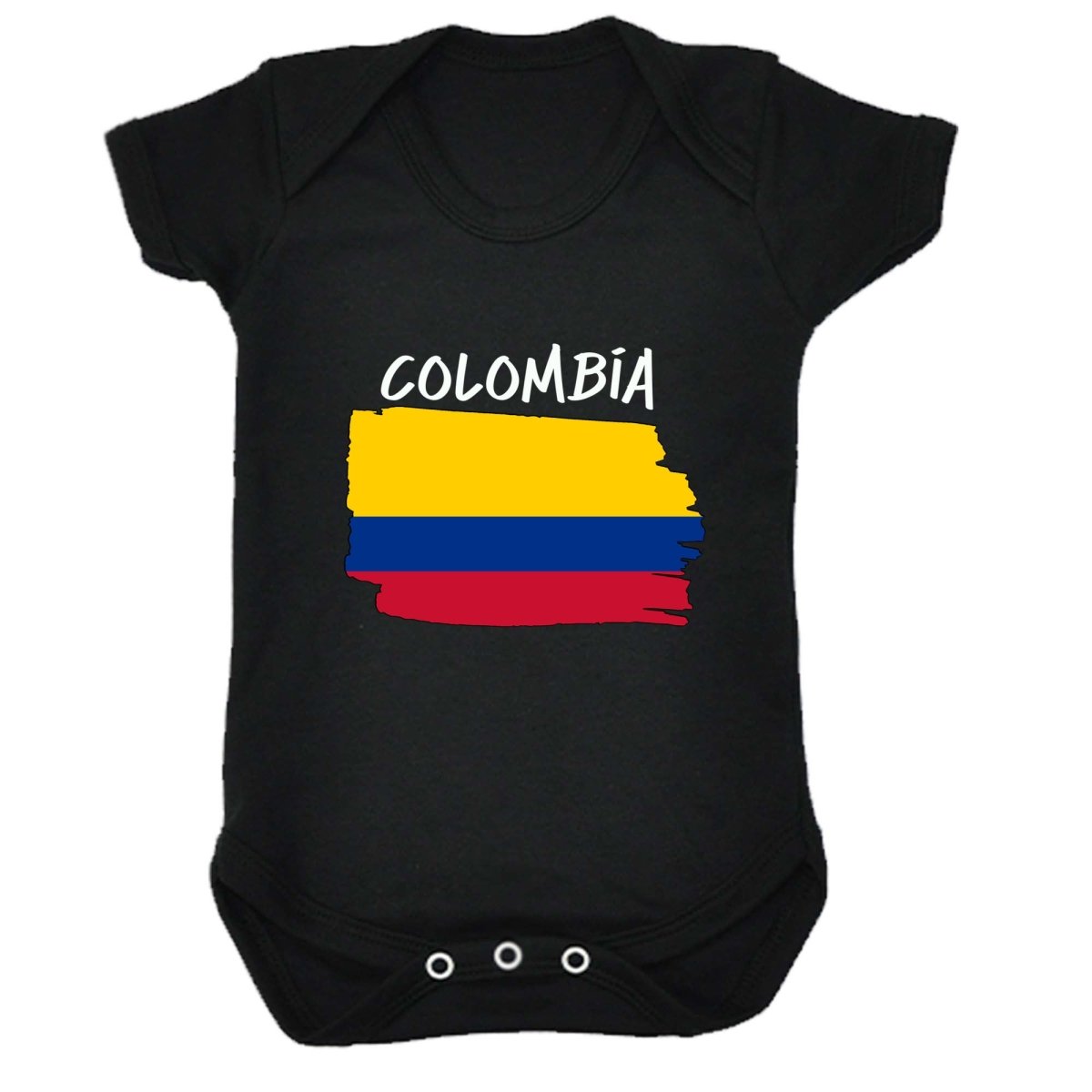 Colombia Country Flag Nationality - Babygrow Baby - 123t Australia | Funny T-Shirts Mugs Novelty Gifts