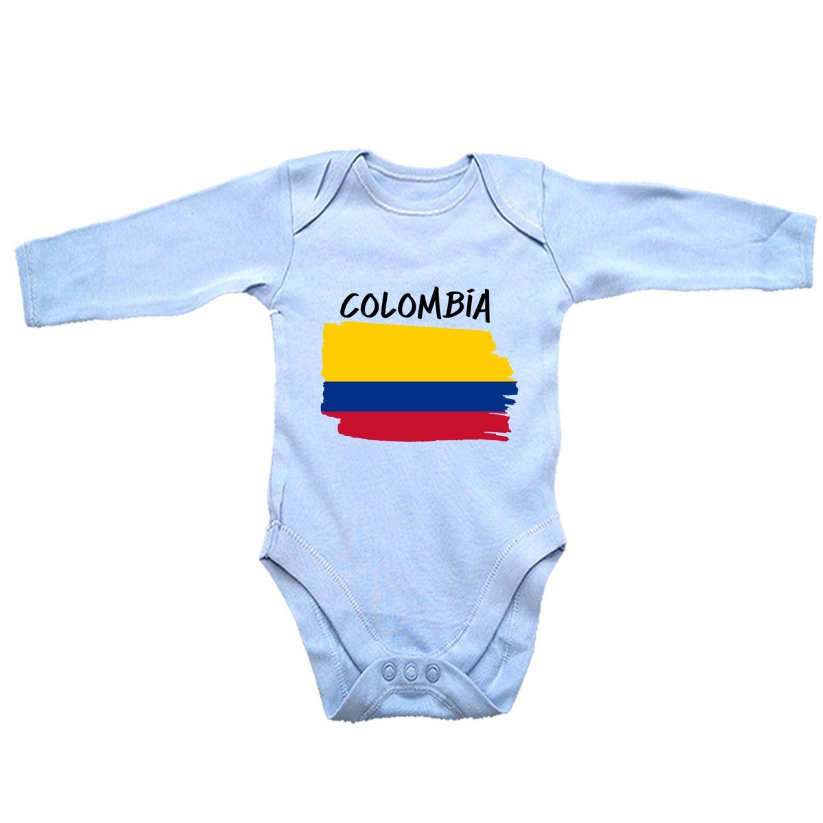 Colombia Country Flag Nationality - Babygrow Baby - 123t Australia | Funny T-Shirts Mugs Novelty Gifts