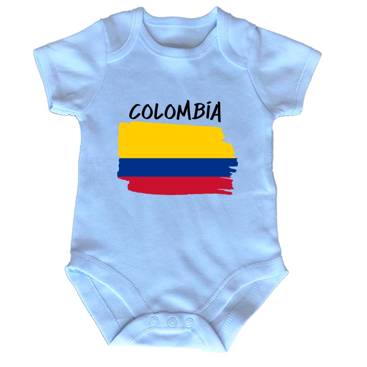 Colombia Country Flag Nationality - Babygrow Baby - 123t Australia | Funny T-Shirts Mugs Novelty Gifts