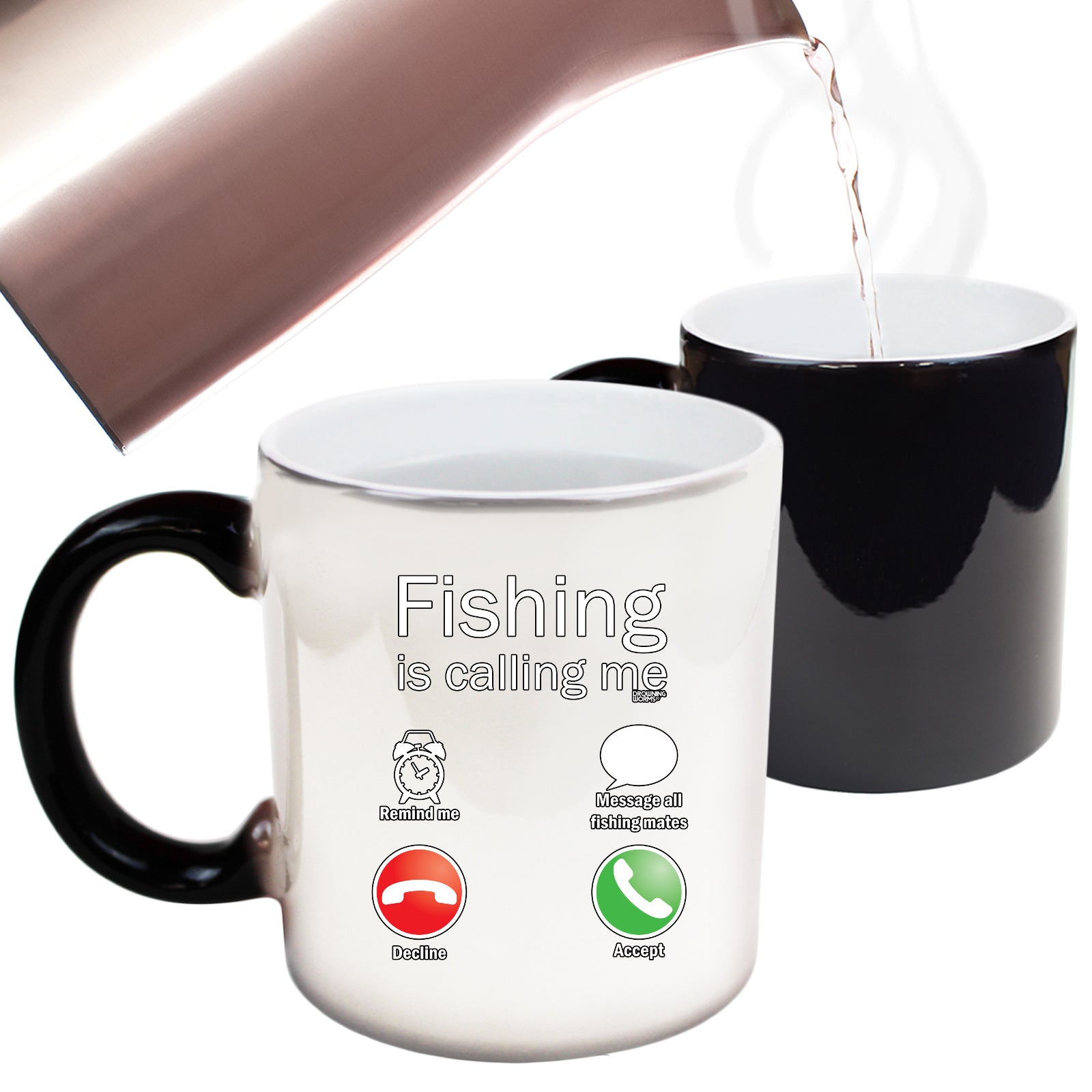 Dw Fishing Is Calling Me - Funny Colour Changing Mug