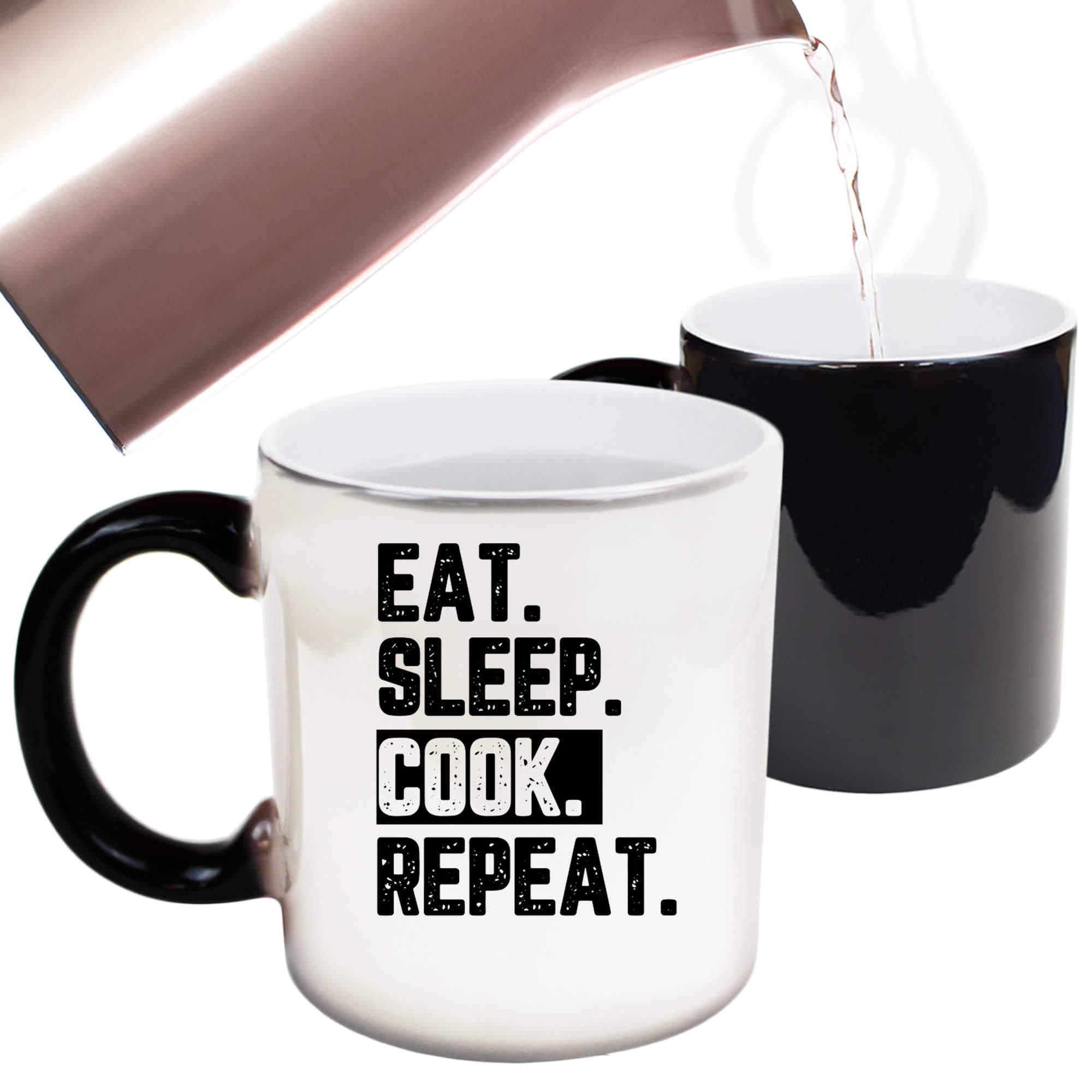 Eat Sleep Cook Repeat - Funny Colour Changing Mug