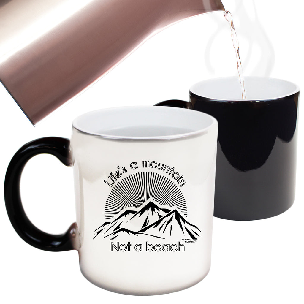 Skiing Snowboarding Lifes A Mountain Not A Beach - Funny Colour Changing Mug