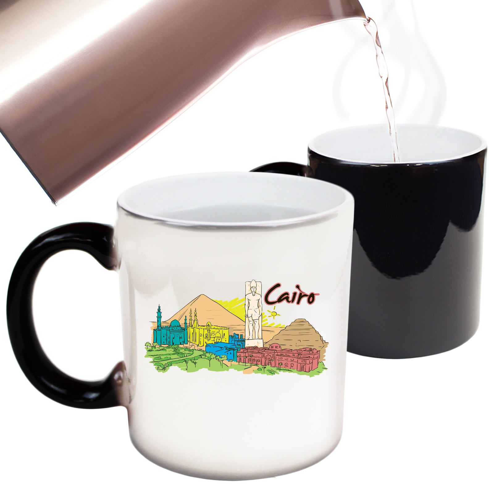 Cairo Egypt Country Flag Destination - Funny Colour Changing Mug