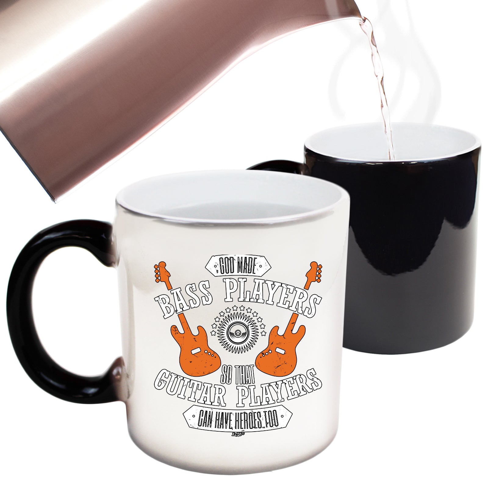 God Made Bass Players Guitar Music - Funny Colour Changing Mug Cup