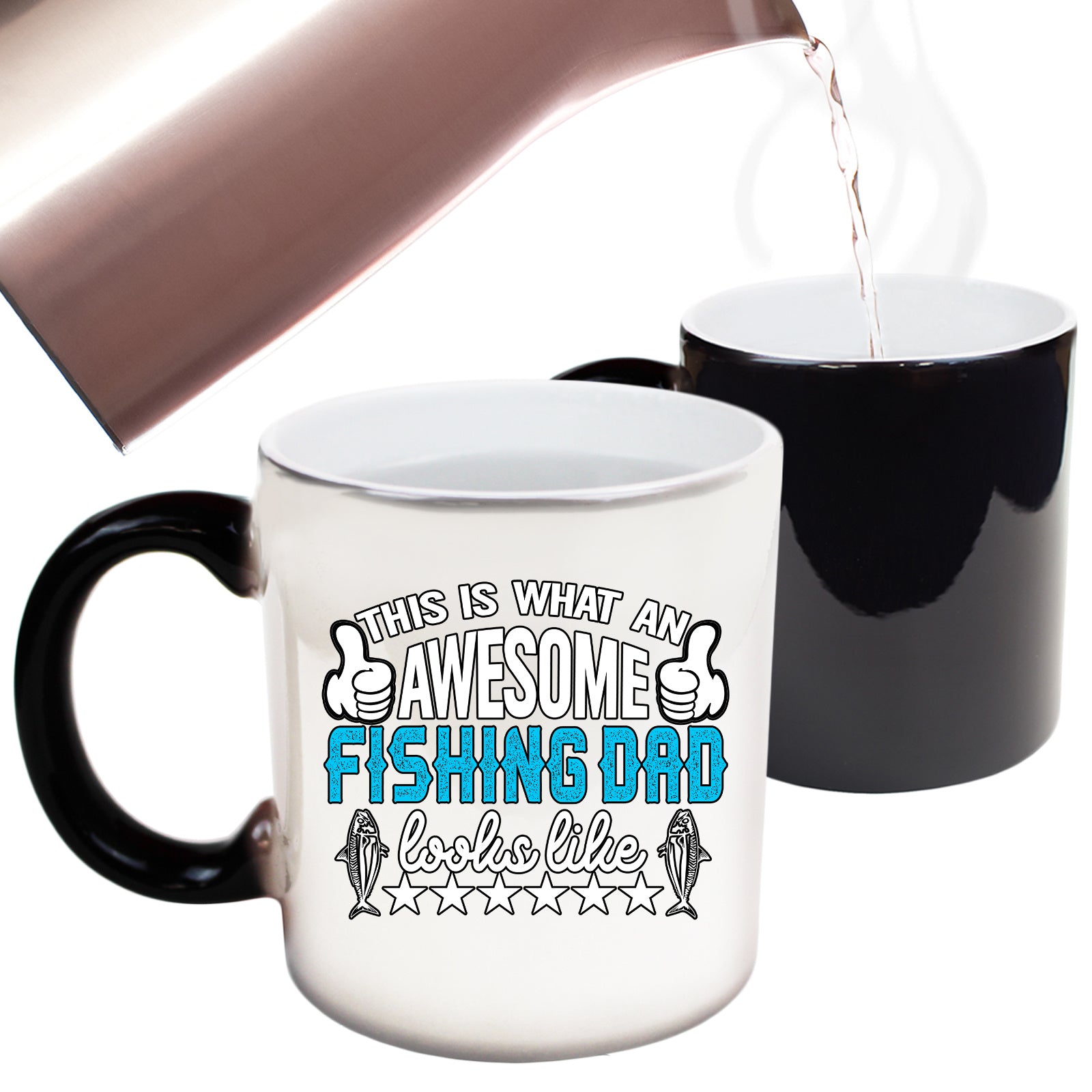 This Is What An Awesome Fishing Dad Looks Like - Funny Colour Changing Mug