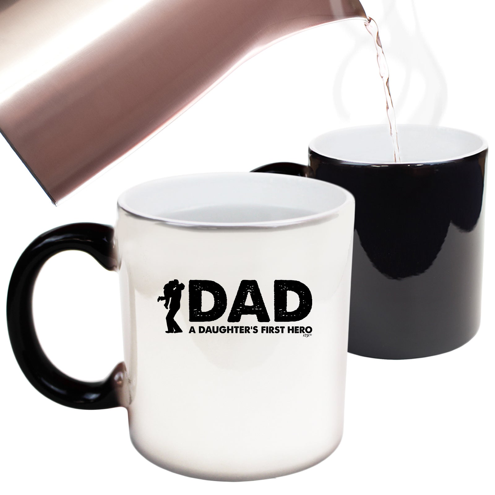 Dad A Daughters First Hero - Funny Colour Changing Mug Cup