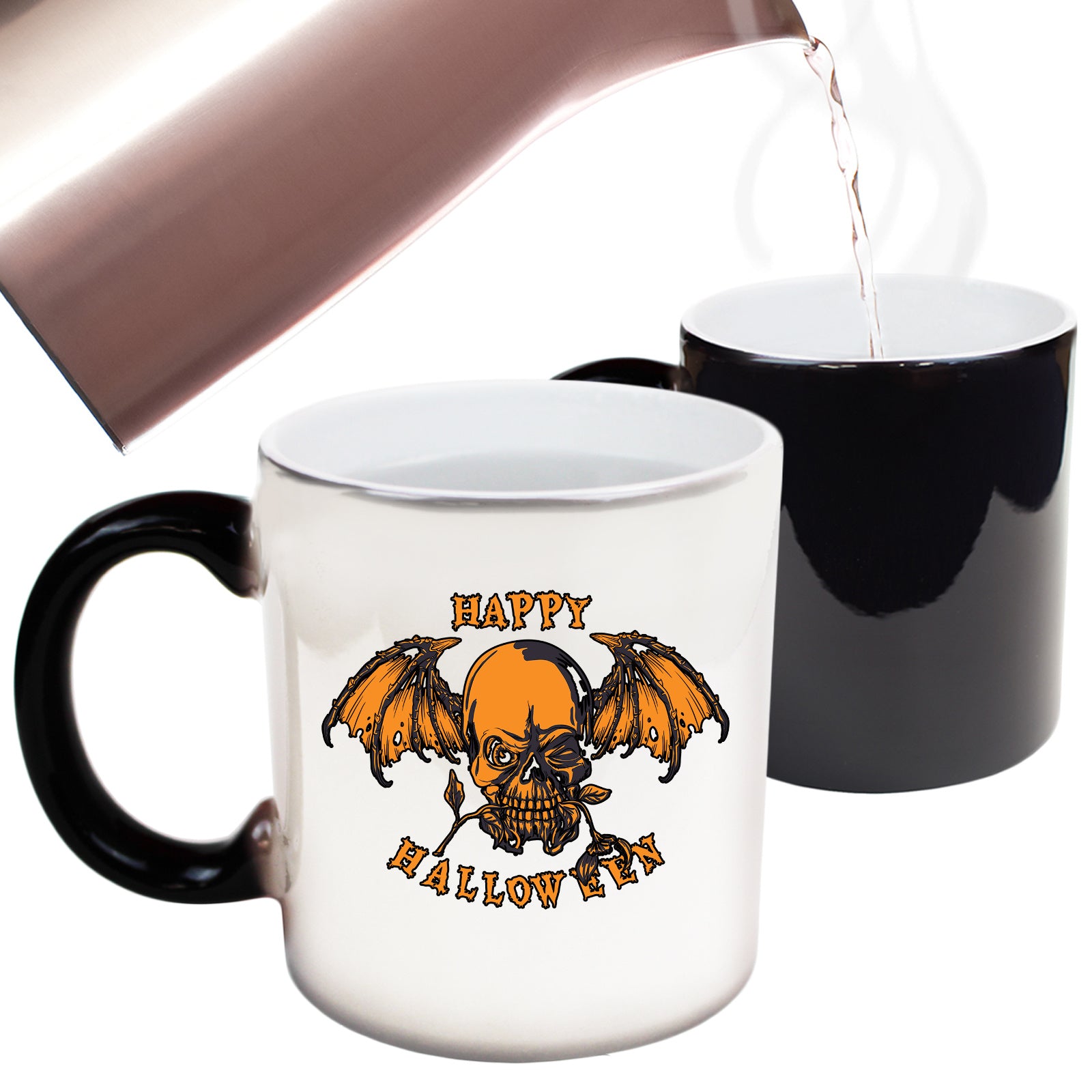 Happy Halloween Skull - Funny Colour Changing Mug