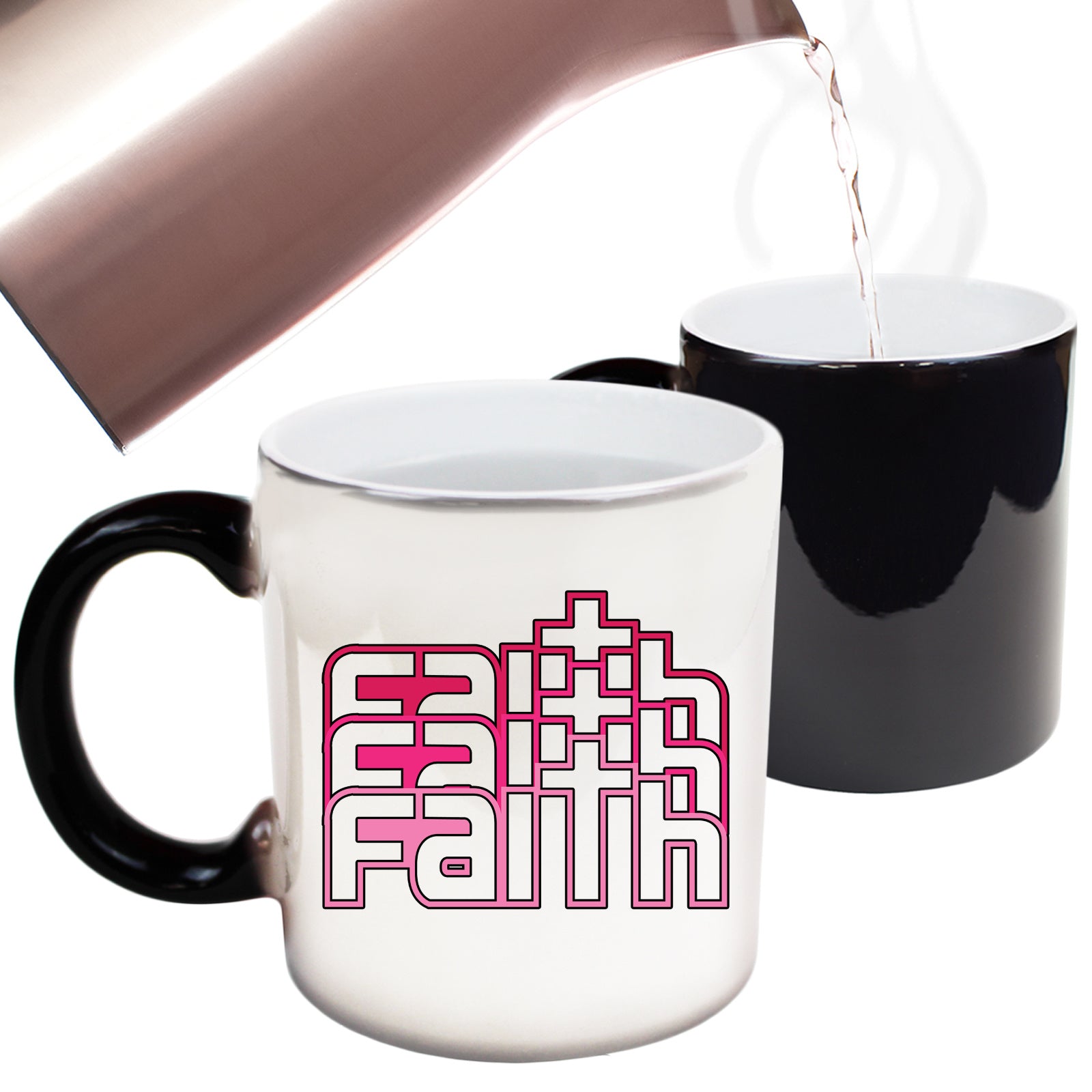 Faith Text Jesus God Christian - Funny Colour Changing Mug