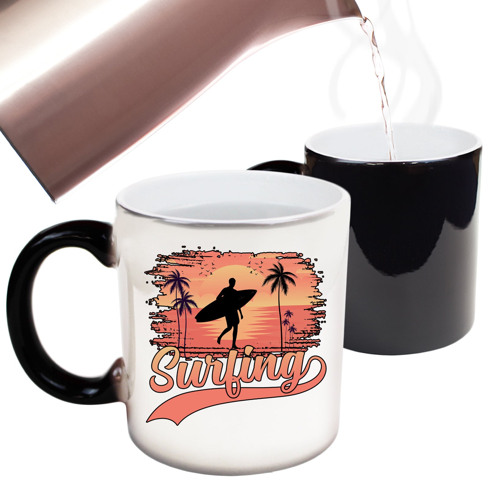 Surfing Summer Surf - Funny Colour Changing Mug