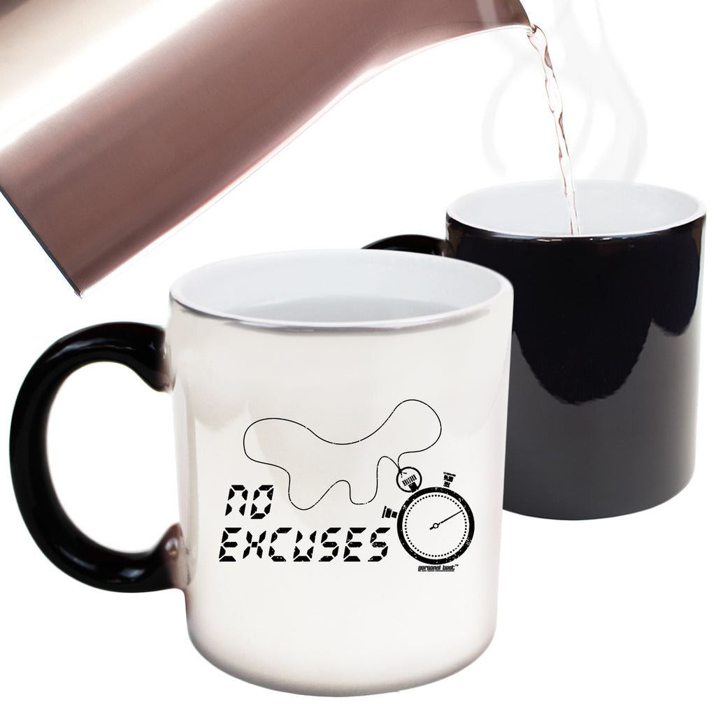 No Excuses Stopwatch Running - Funny Colour Changing Mug