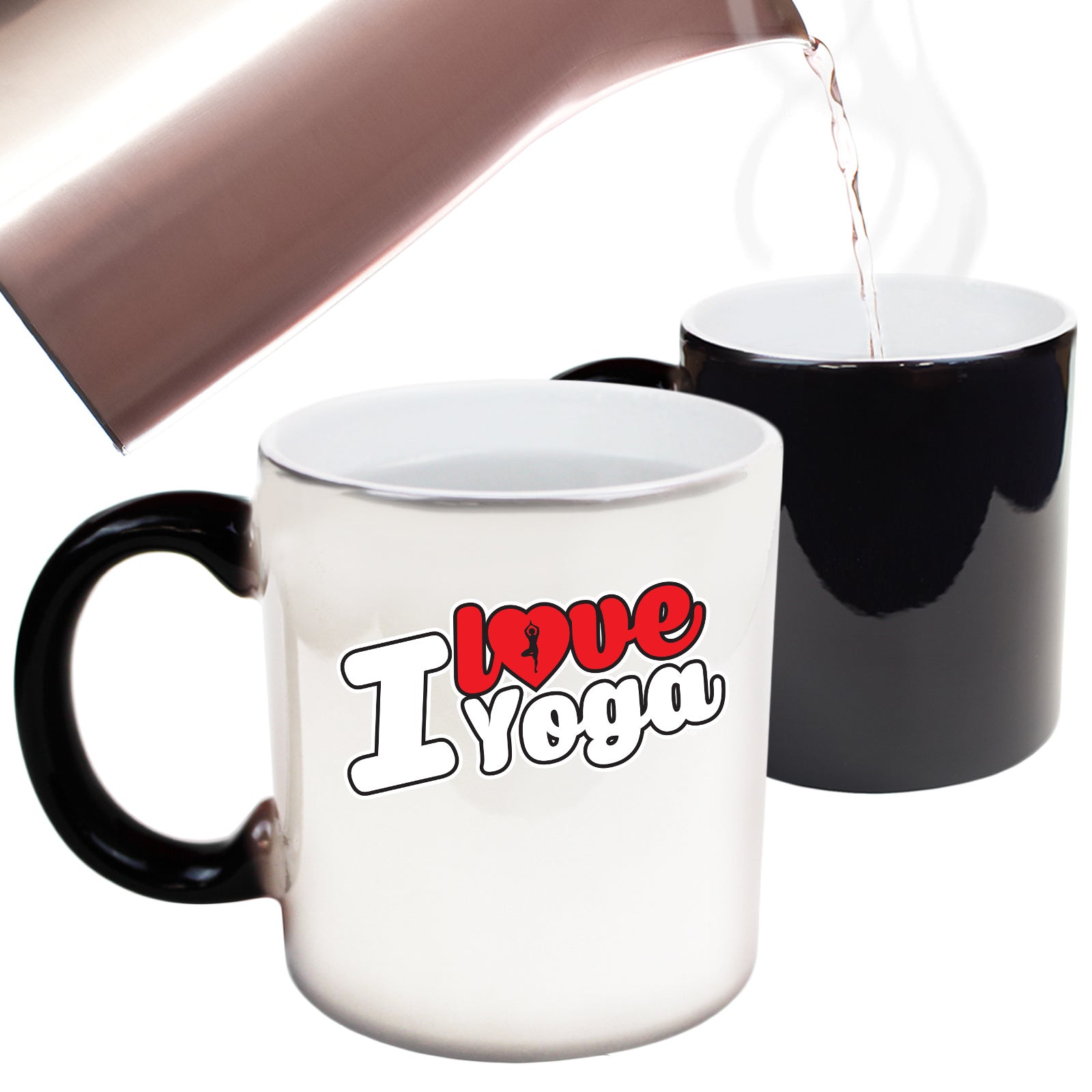 Love Yoga Stencil - Funny Colour Changing Mug