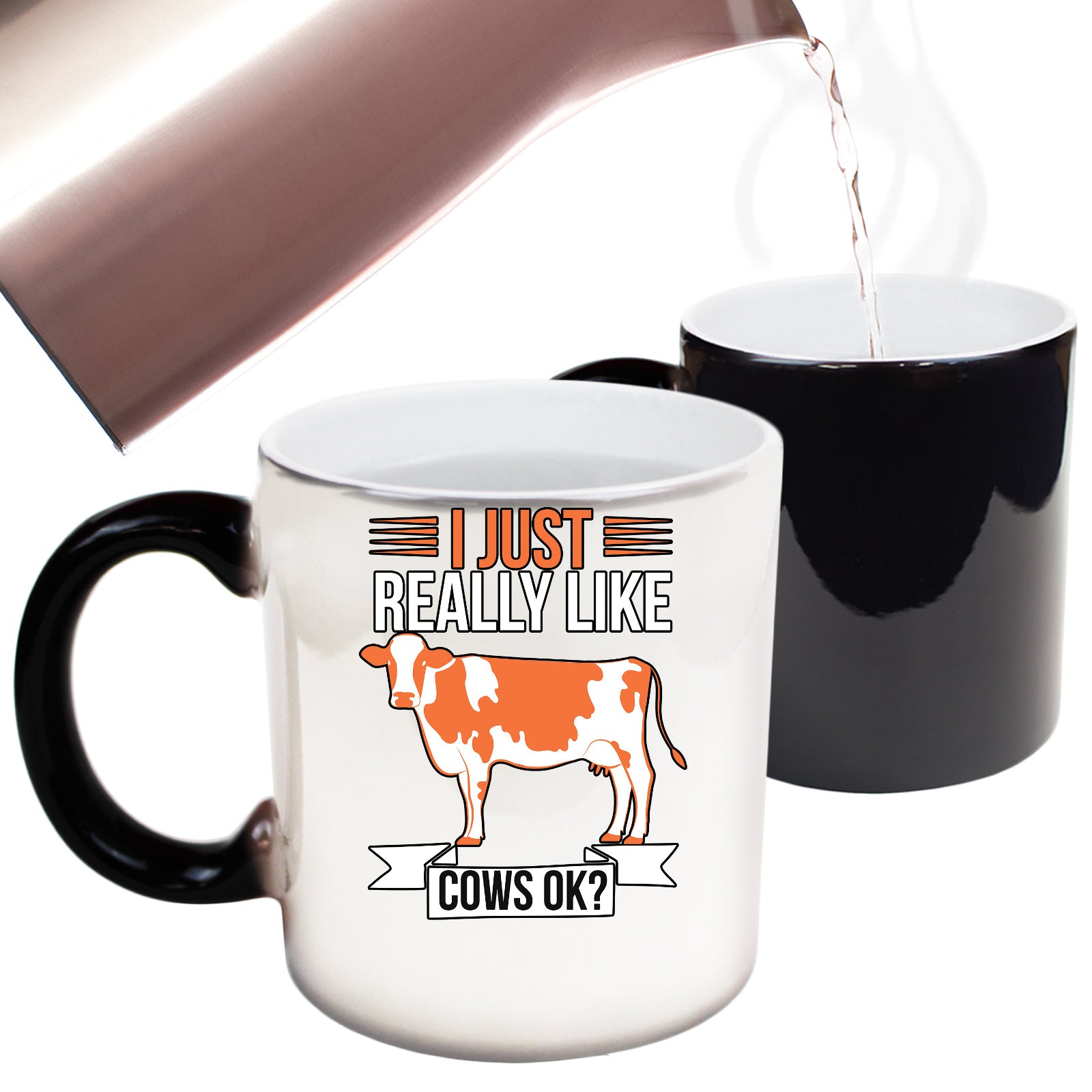 I Just Really Like Cows Ok - Funny Colour Changing Mug