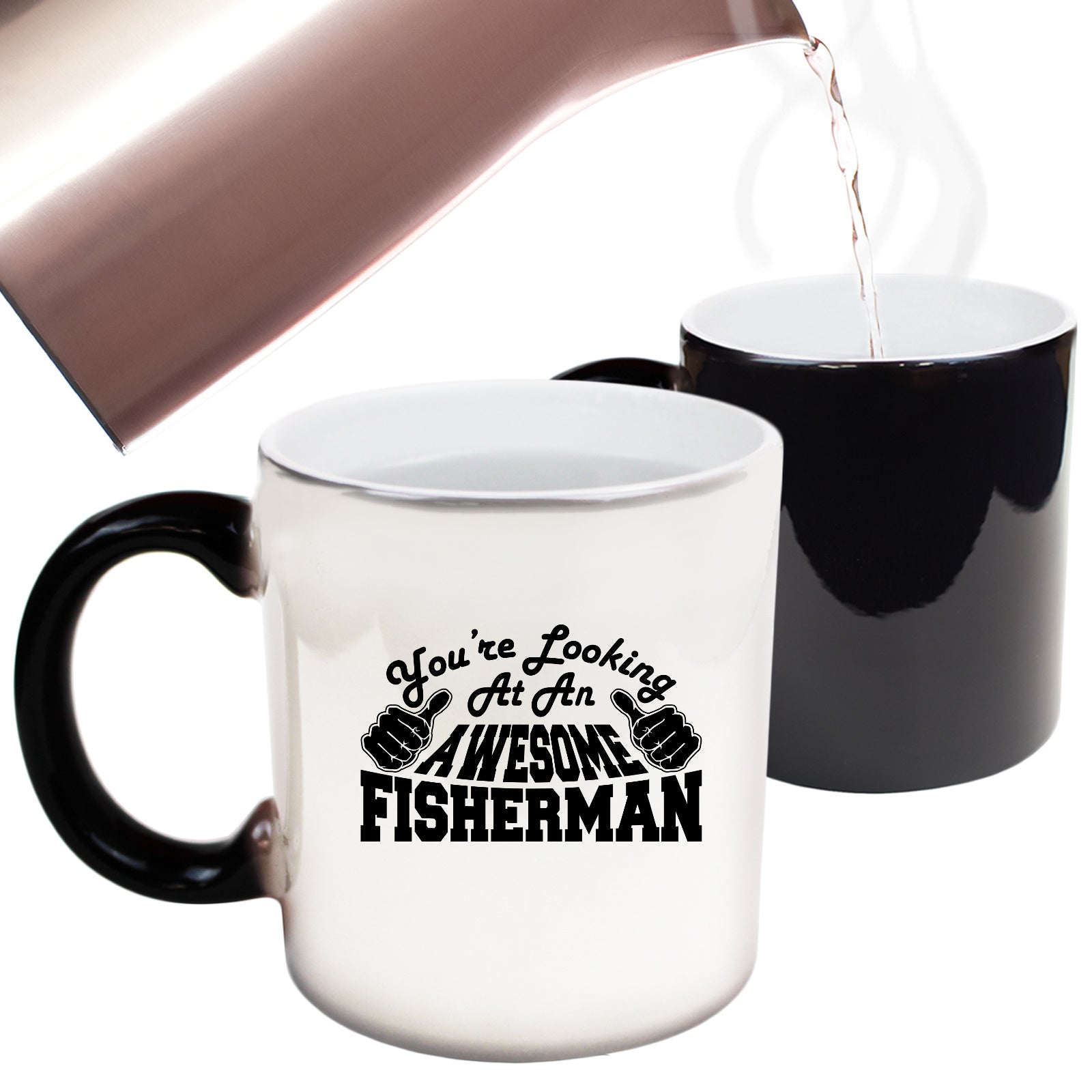 Youre Looking At An Awesome Fisherman - Funny Colour Changing Mug