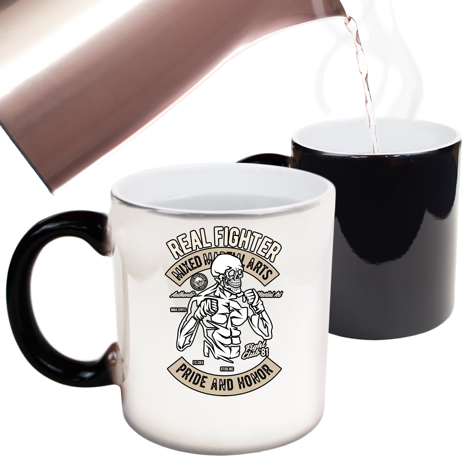 Skull Fighter Mixed Martial Arts - Funny Colour Changing Mug
