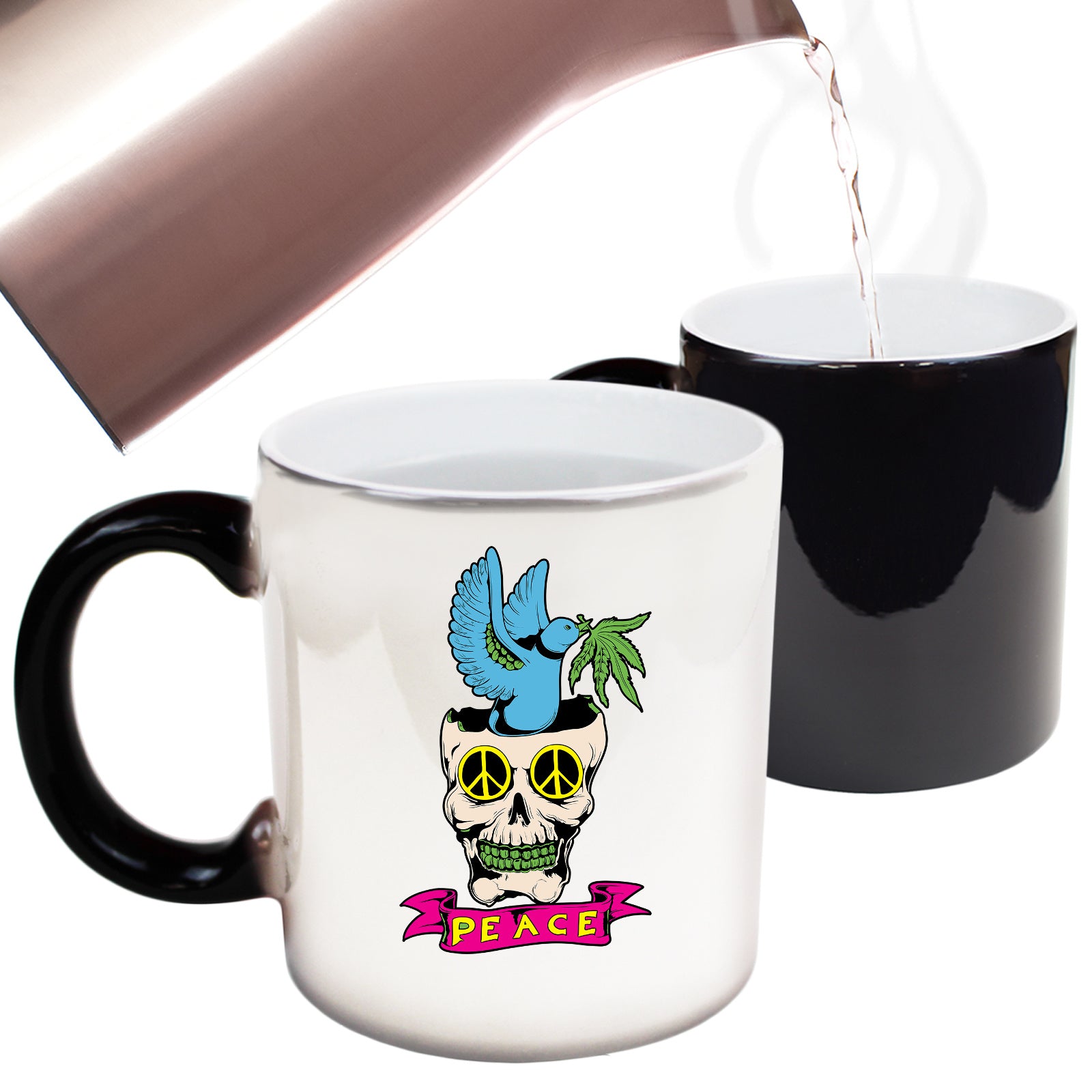 Peace Skull - Funny Colour Changing Mug