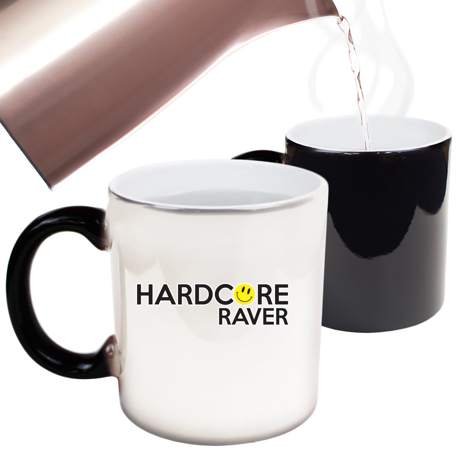 Hardcore Raver Smiley Face - Funny Colour Changing Mug