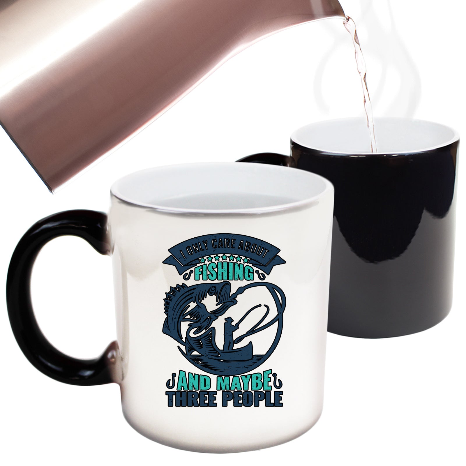 I Only Care About Fishing And 3 People Fish - Funny Colour Changing Mug