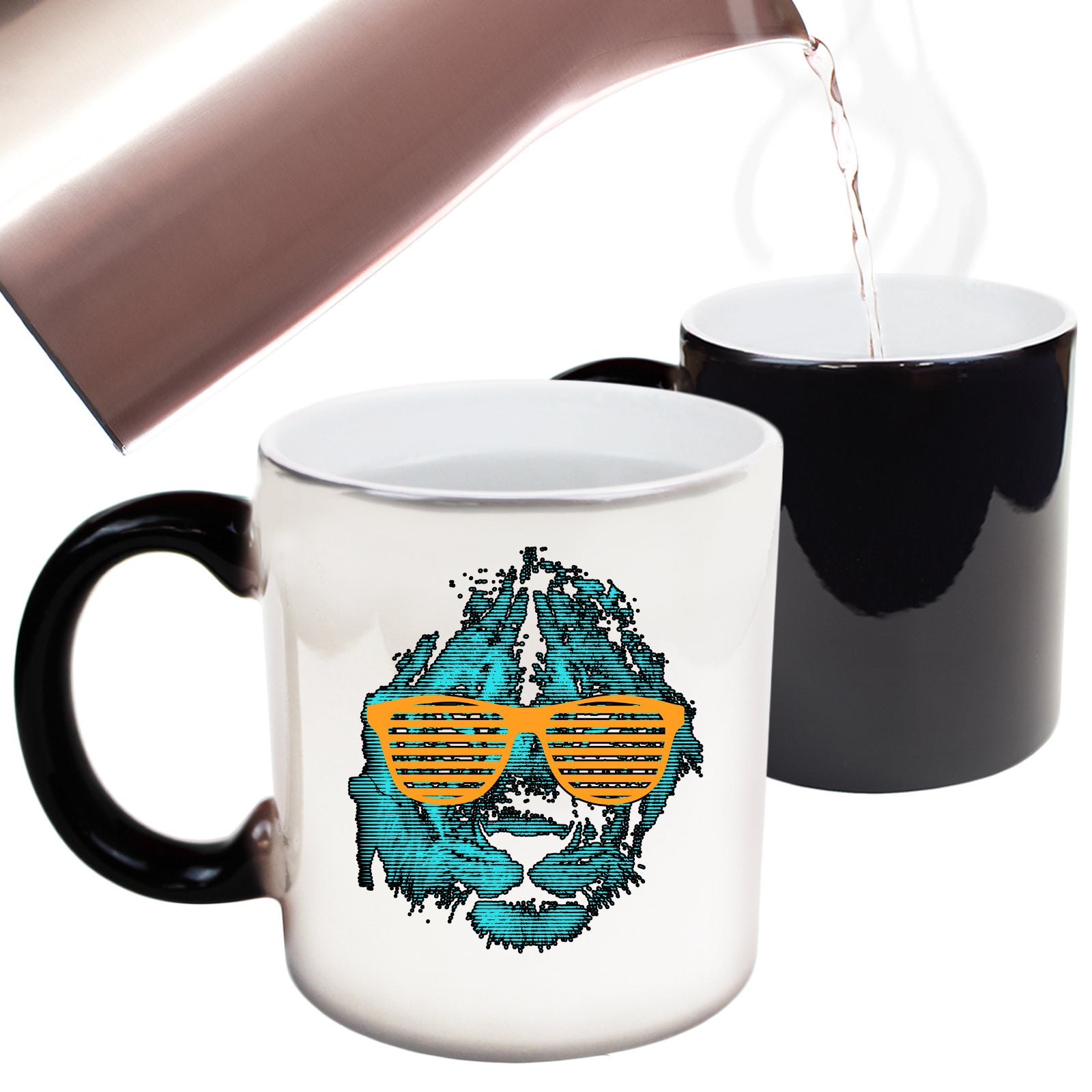 Raving Retro Lion - Funny Colour Changing Mug