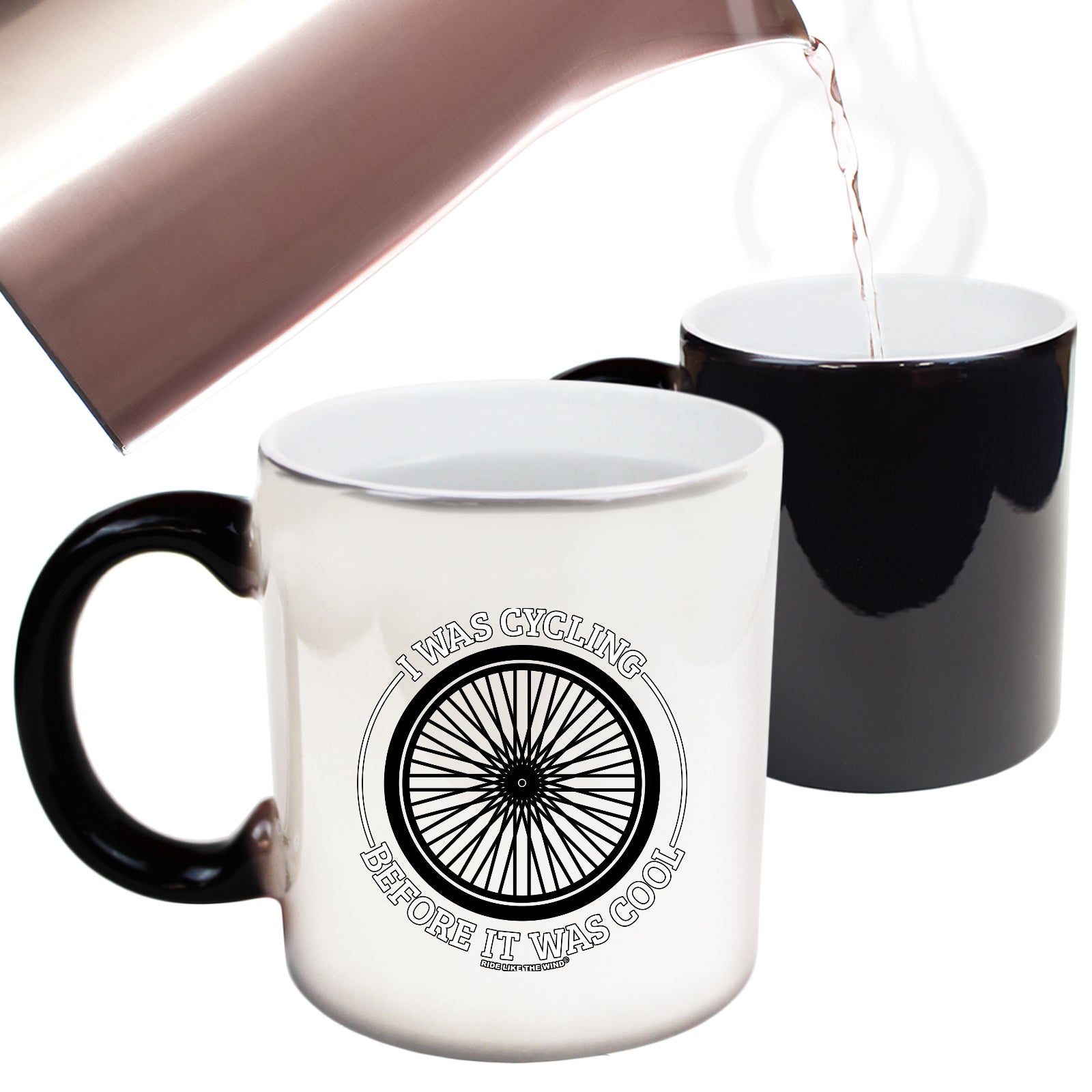 Rltw Wheel I Was Cycling Before It Was Cool - Funny Colour Changing Mug