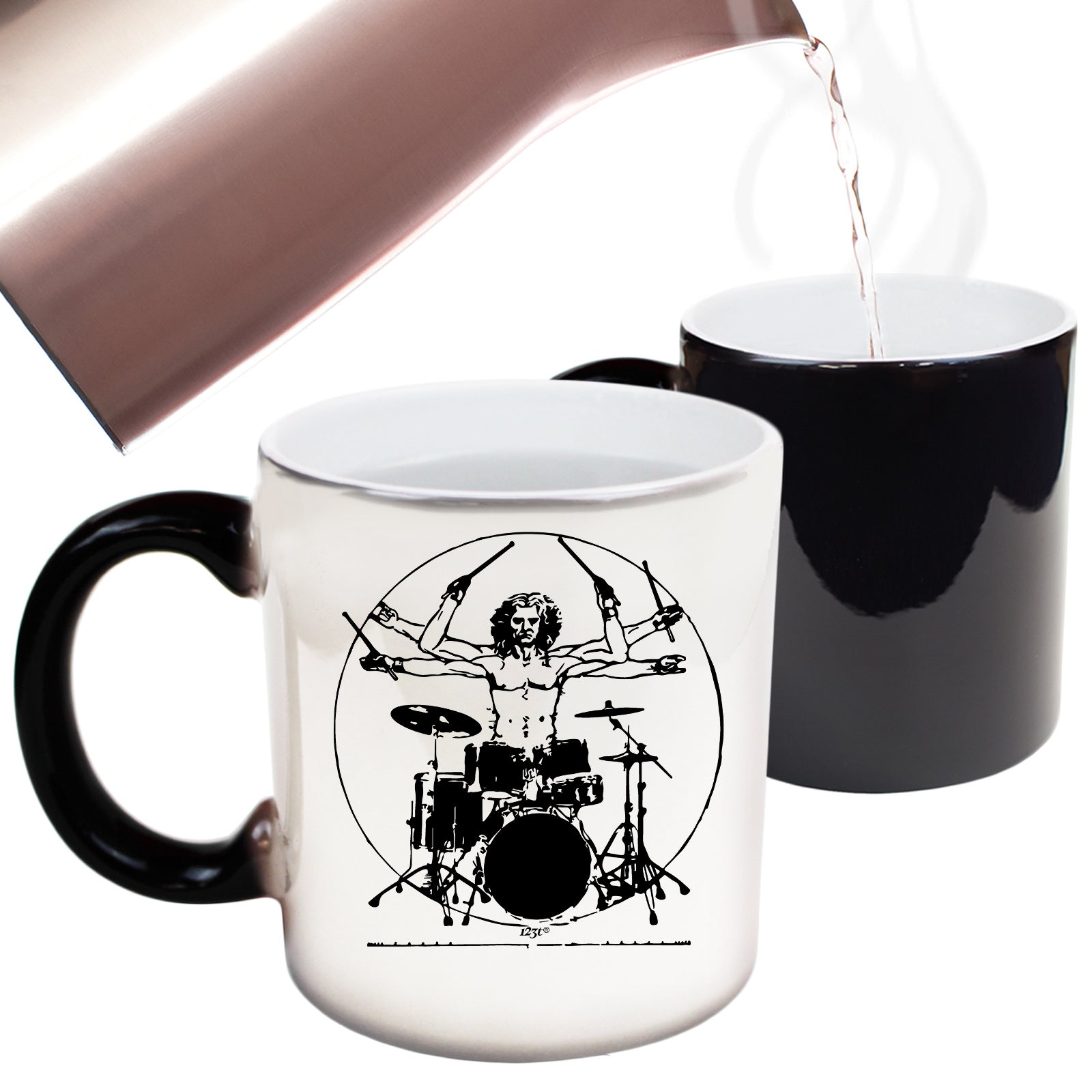 Leonardo Drummer Black - Funny Colour Changing Mug
