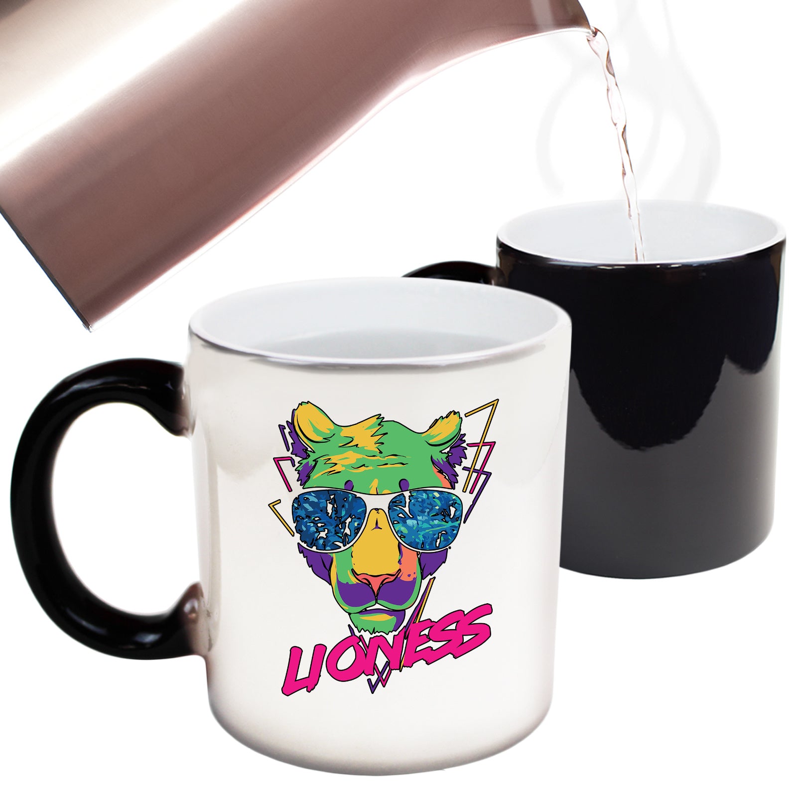 Lioness Retro Lion - Funny Colour Changing Mug