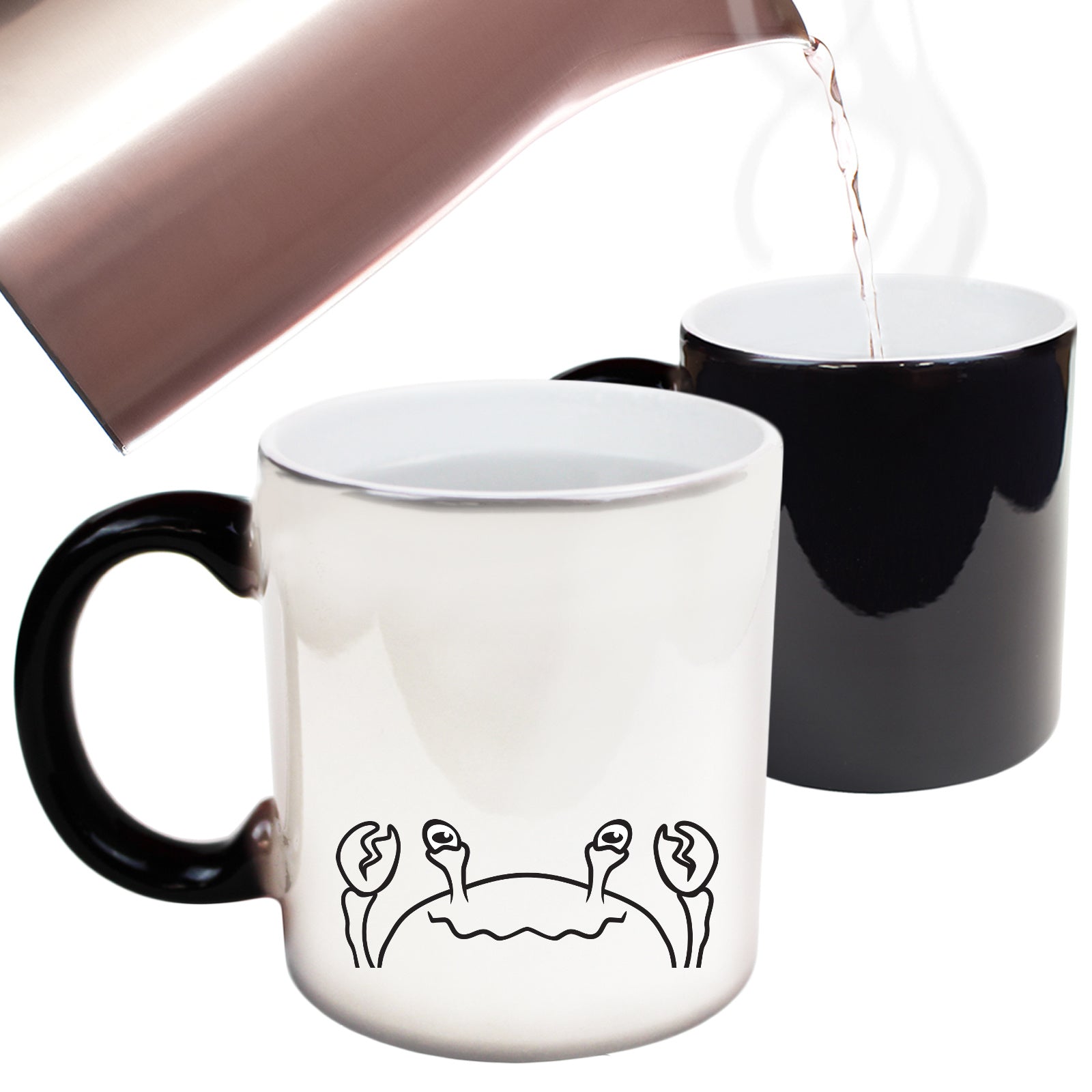 Crab Animal Face Ani Mates - Funny Colour Changing Mug Cup