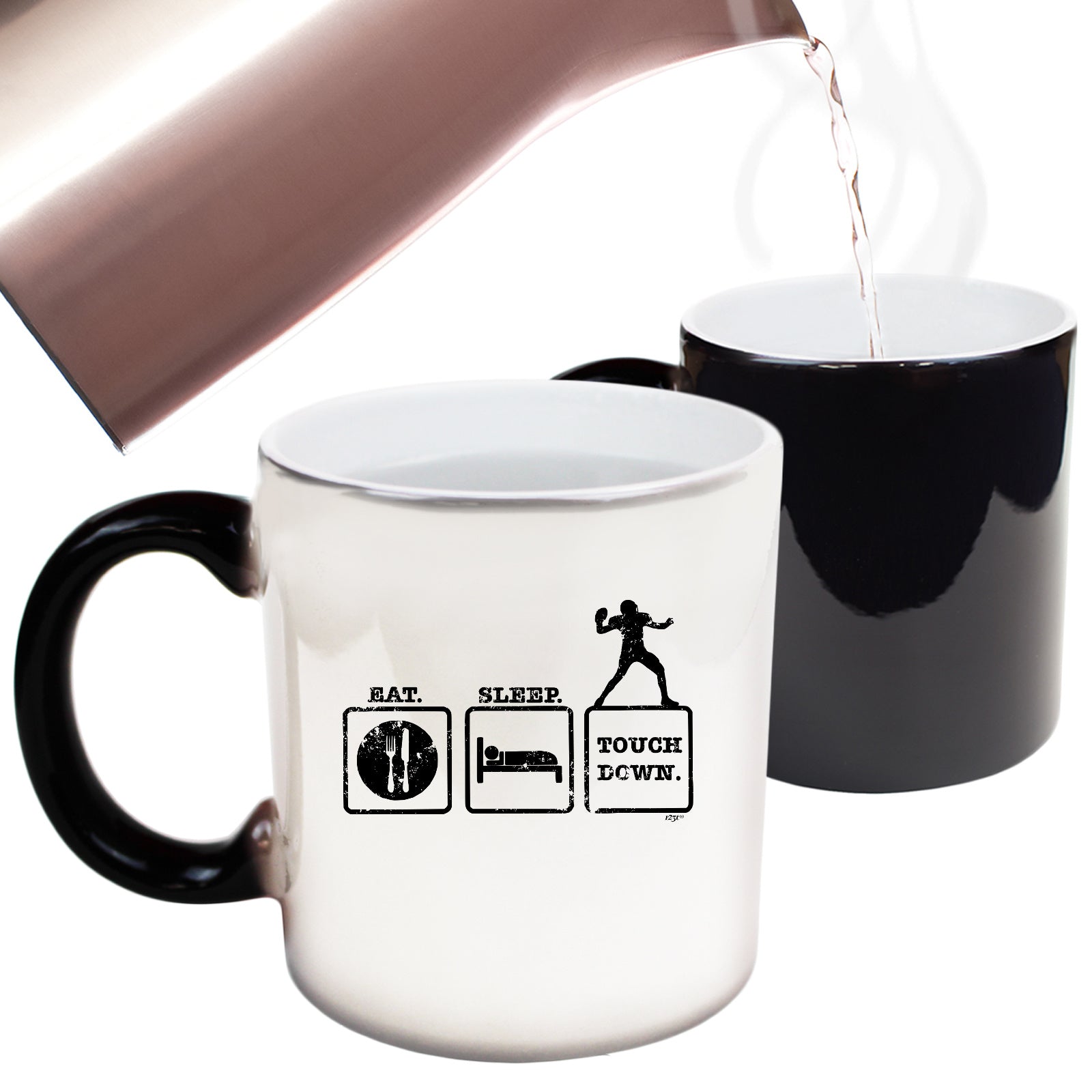 Eat Sleep Touchdown - Funny Colour Changing Mug Cup