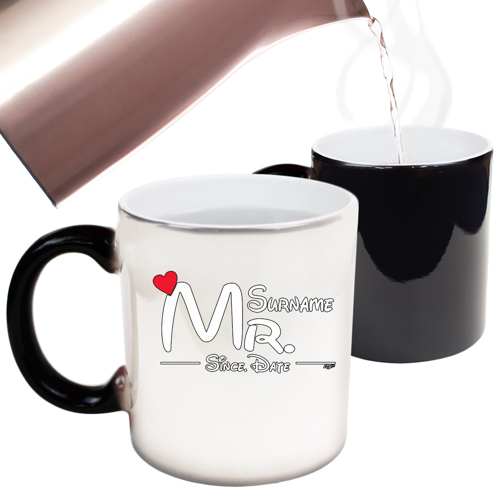 Surname Heart Mr Since - Funny Colour Changing Mug