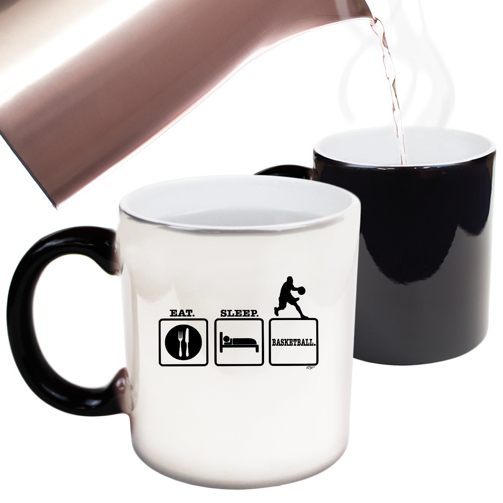 Eat Sleep Basketball - Funny Colour Changing Mug Cup