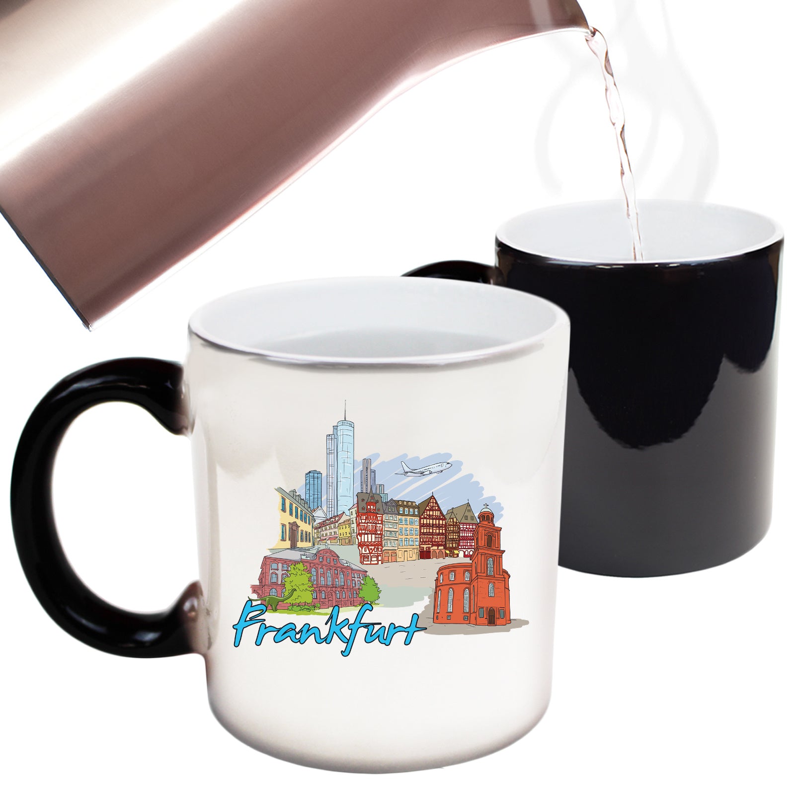 Frankfurt Germany Country Flag Destination - Funny Colour Changing Mug