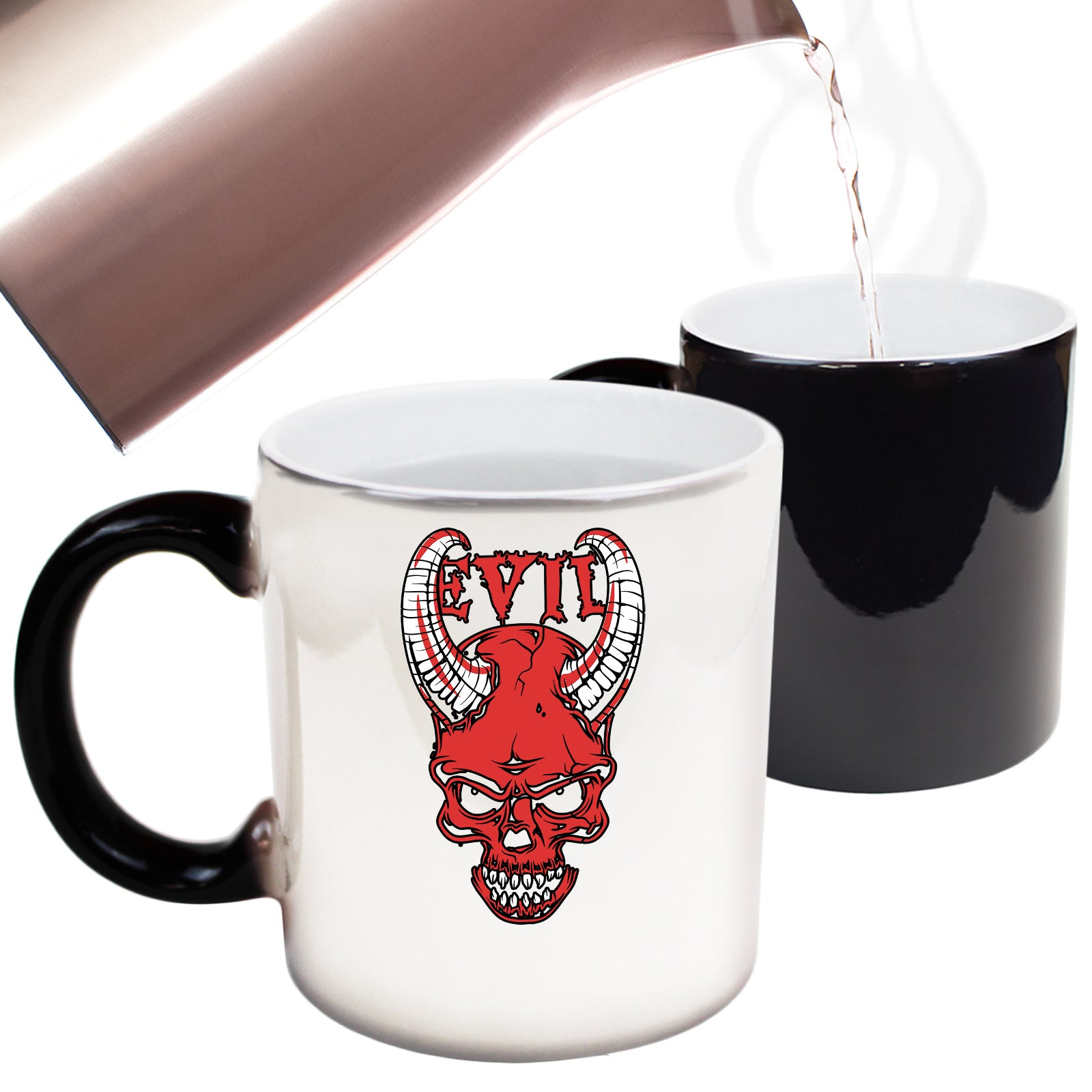 Evil Skull Horns - Funny Colour Changing Mug