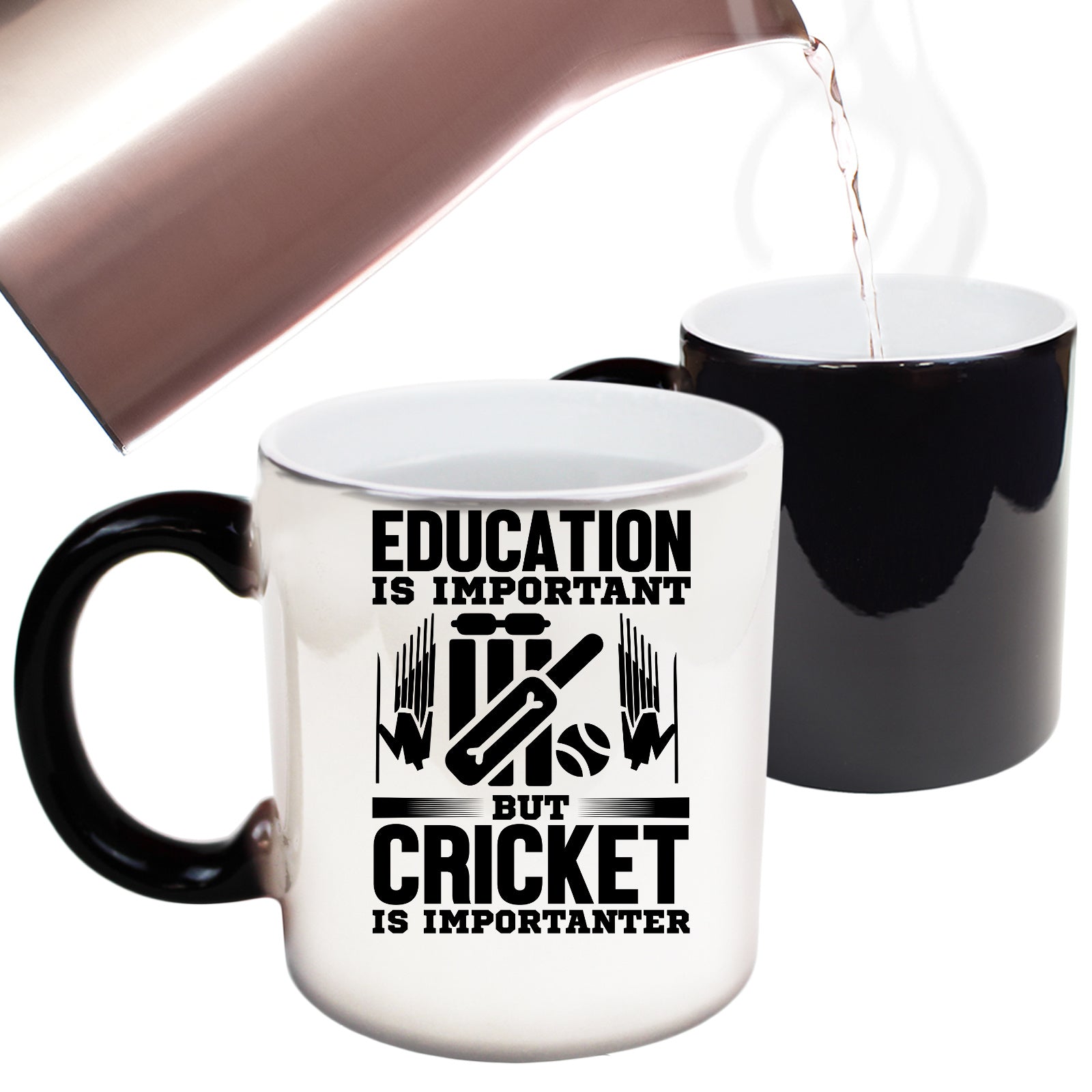 Cricket Education Is Important Is Importanter - Funny Colour Changing Mug
