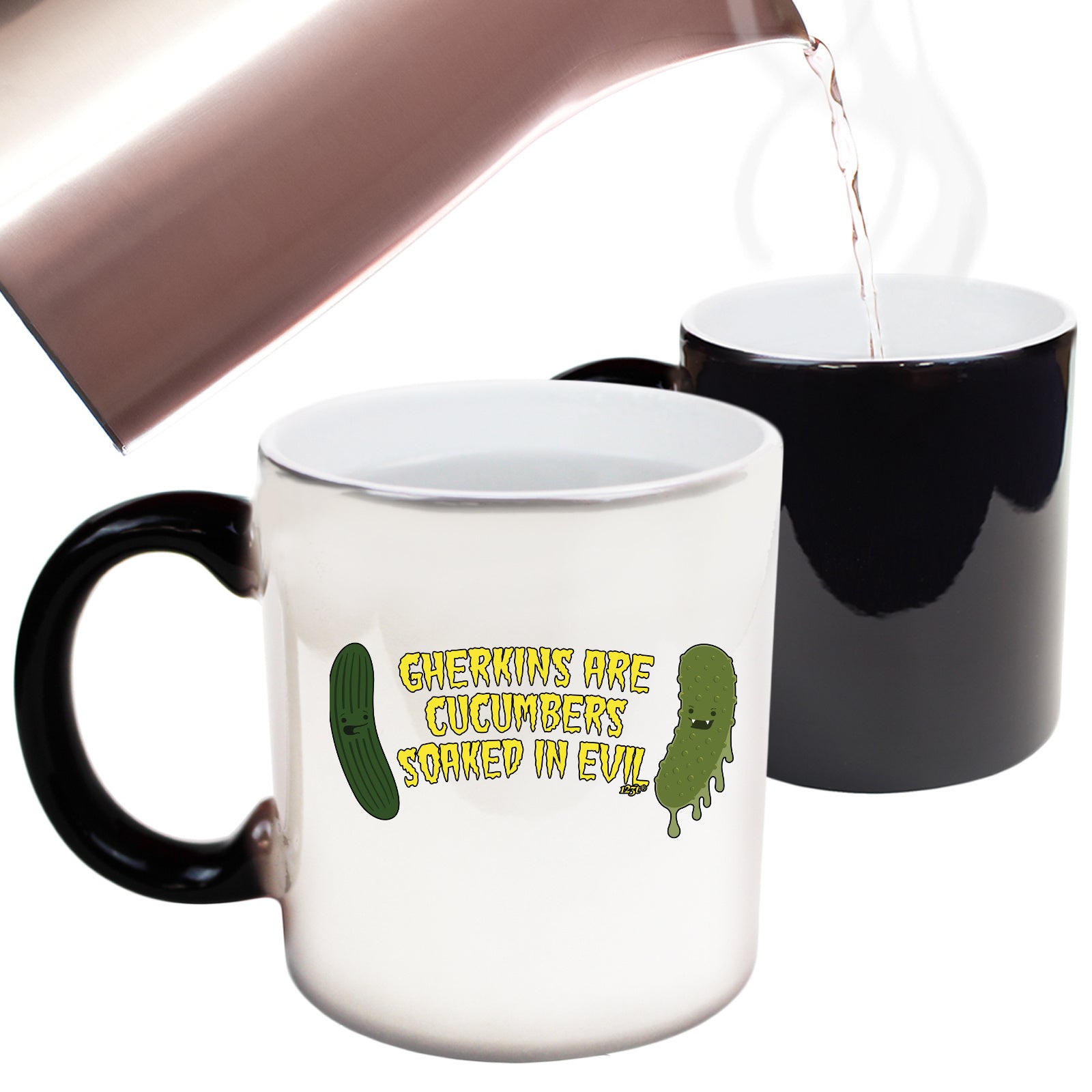 Gherkins Are Cucumbers Evil - Funny Colour Changing Mug Cup