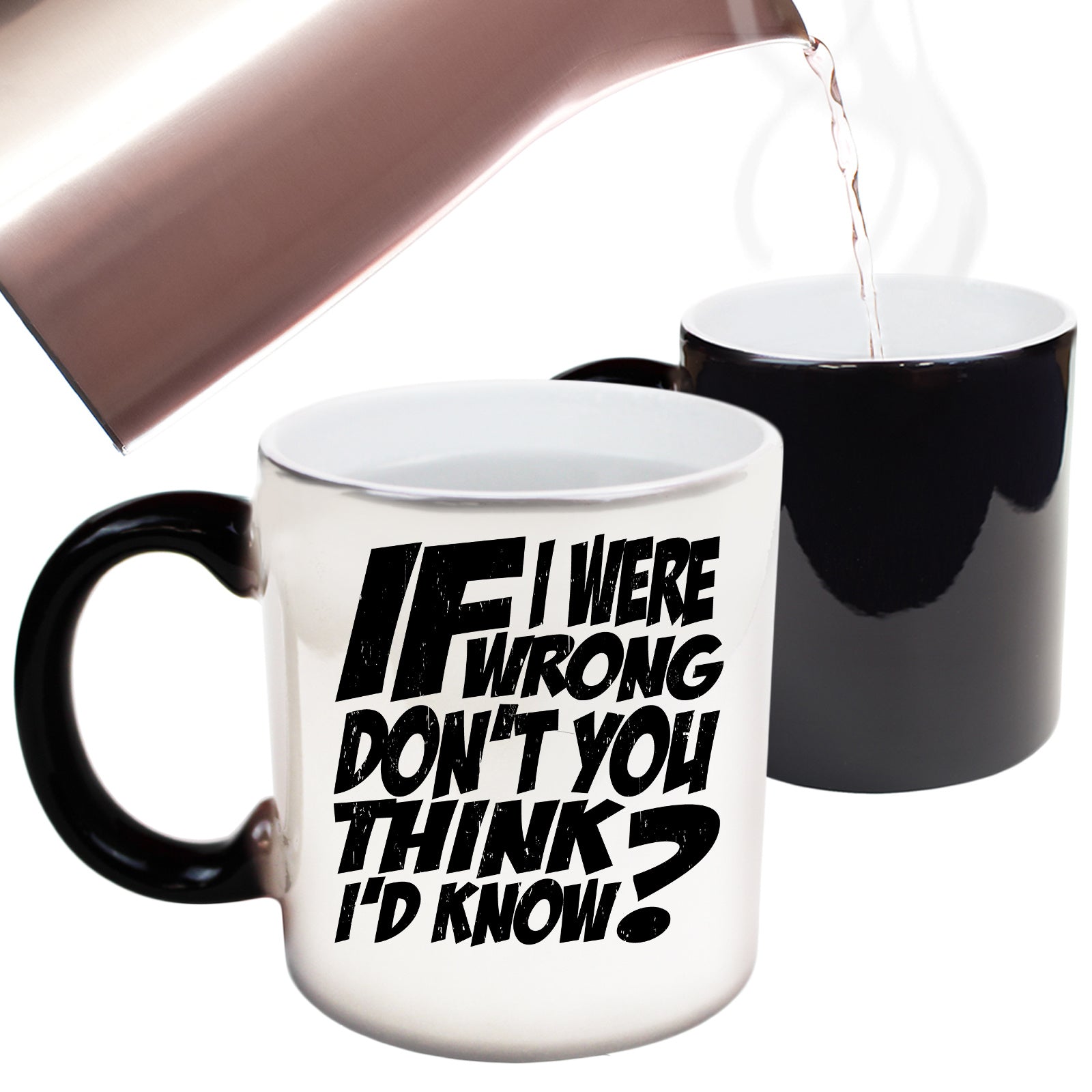 If I Were Wrong Dont You Think Id Know - Funny Colour Changing Mug