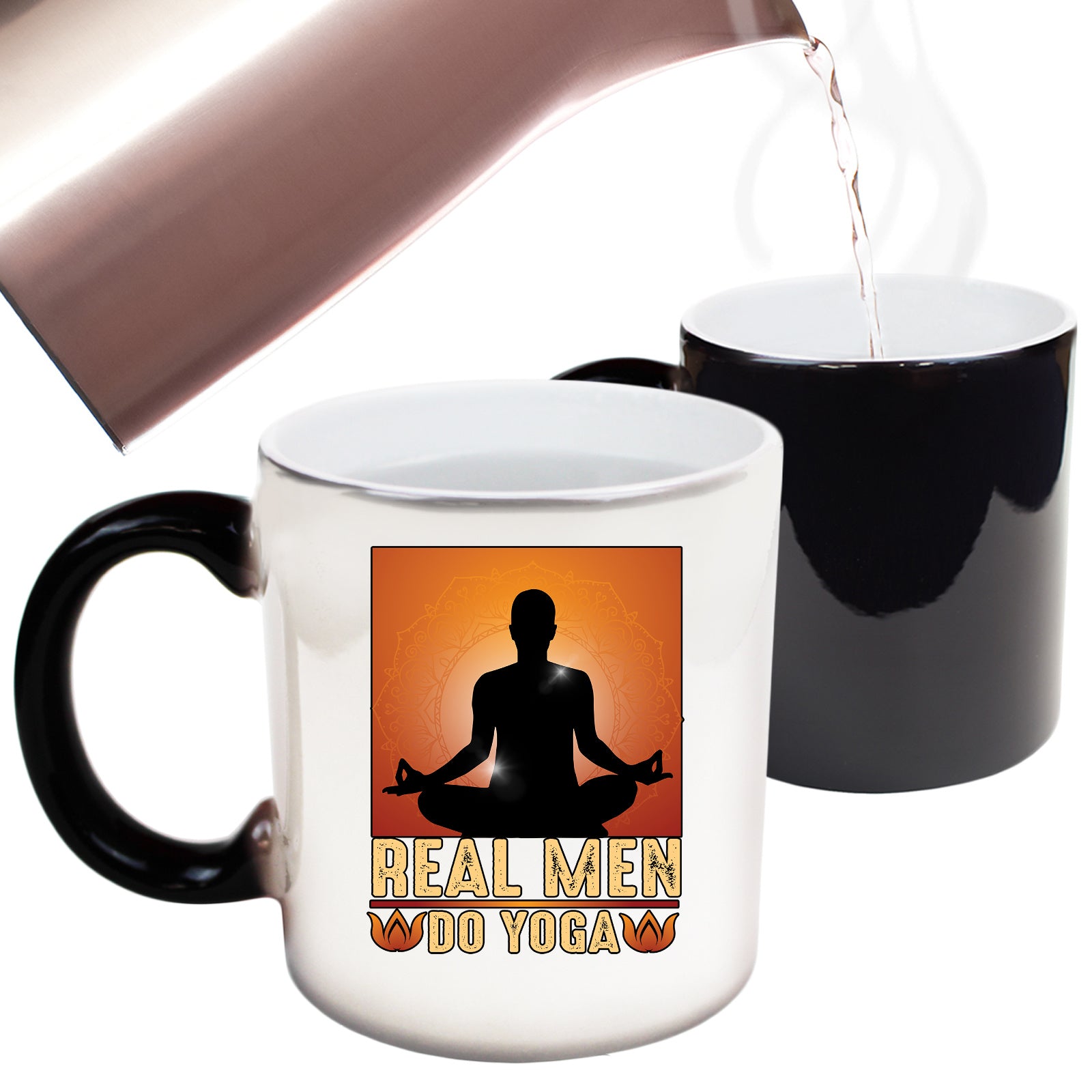 Real Men Do Yoga - Funny Colour Changing Mug