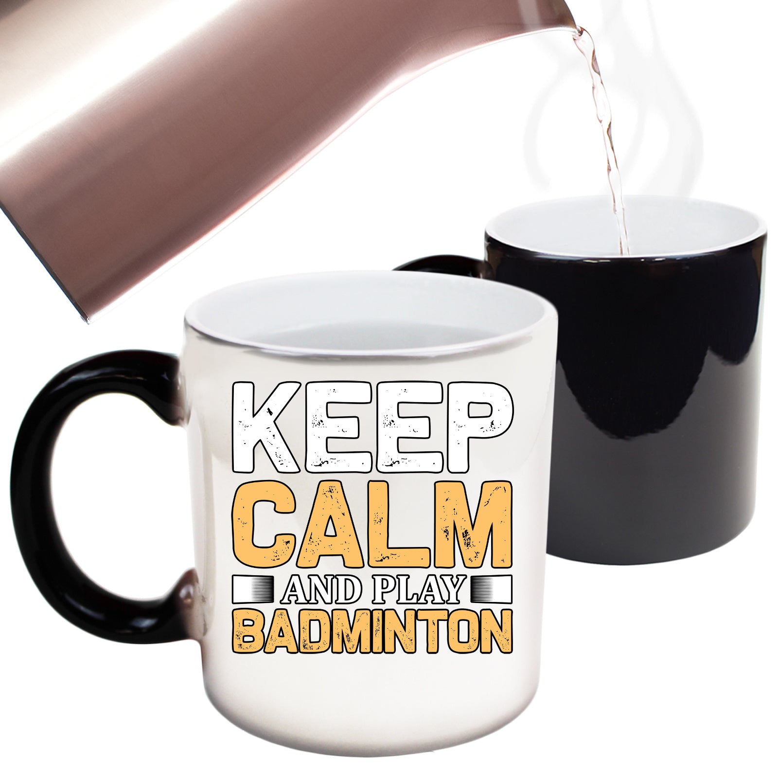 Keep Calm And Play Badminton - Funny Colour Changing Mug