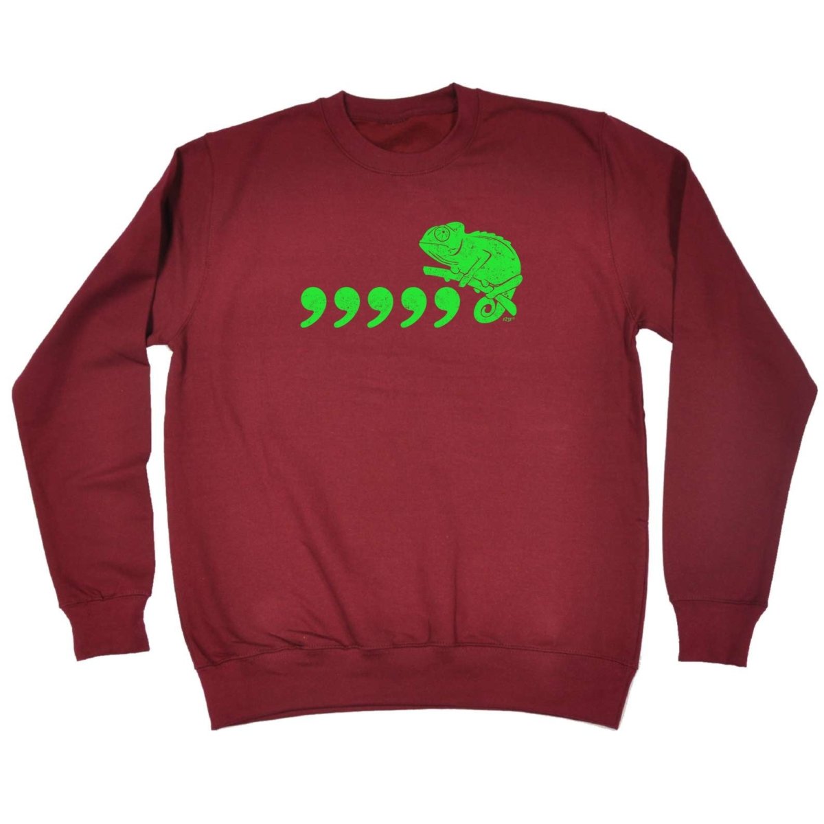 Comma Chameleon 80'S Retro - Funny Novelty Sweatshirt - 123t Australia | Funny T-Shirts Mugs Novelty Gifts