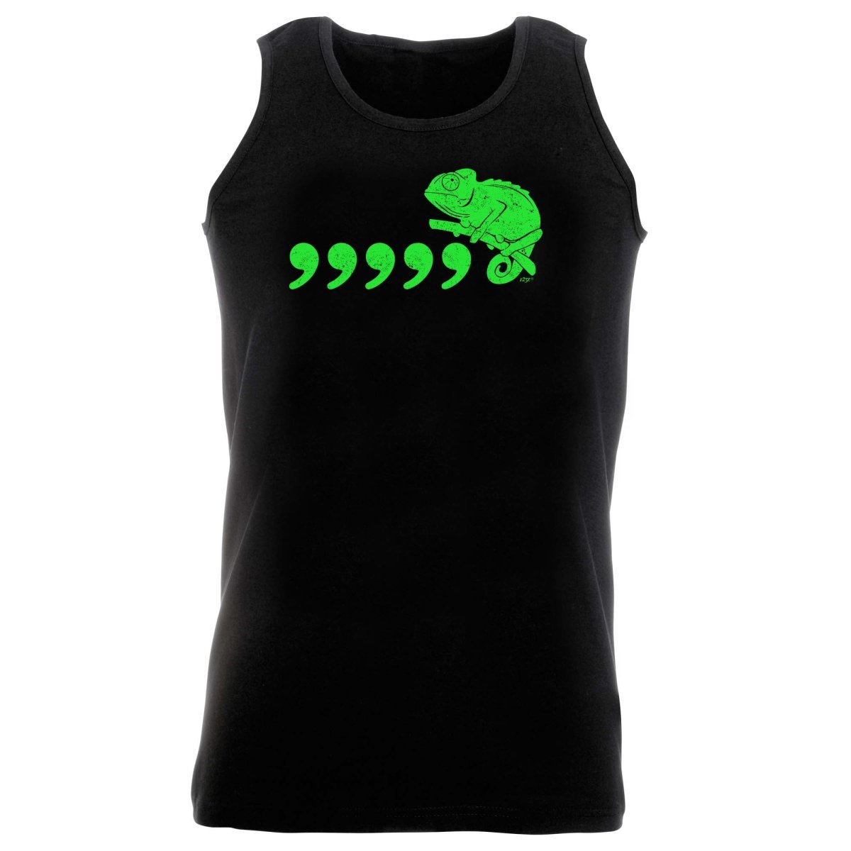 Comma Chameleon 80'S Retro - Funny Novelty Vest Singlet Unisex Tank Top - 123t Australia | Funny T-Shirts Mugs Novelty Gifts