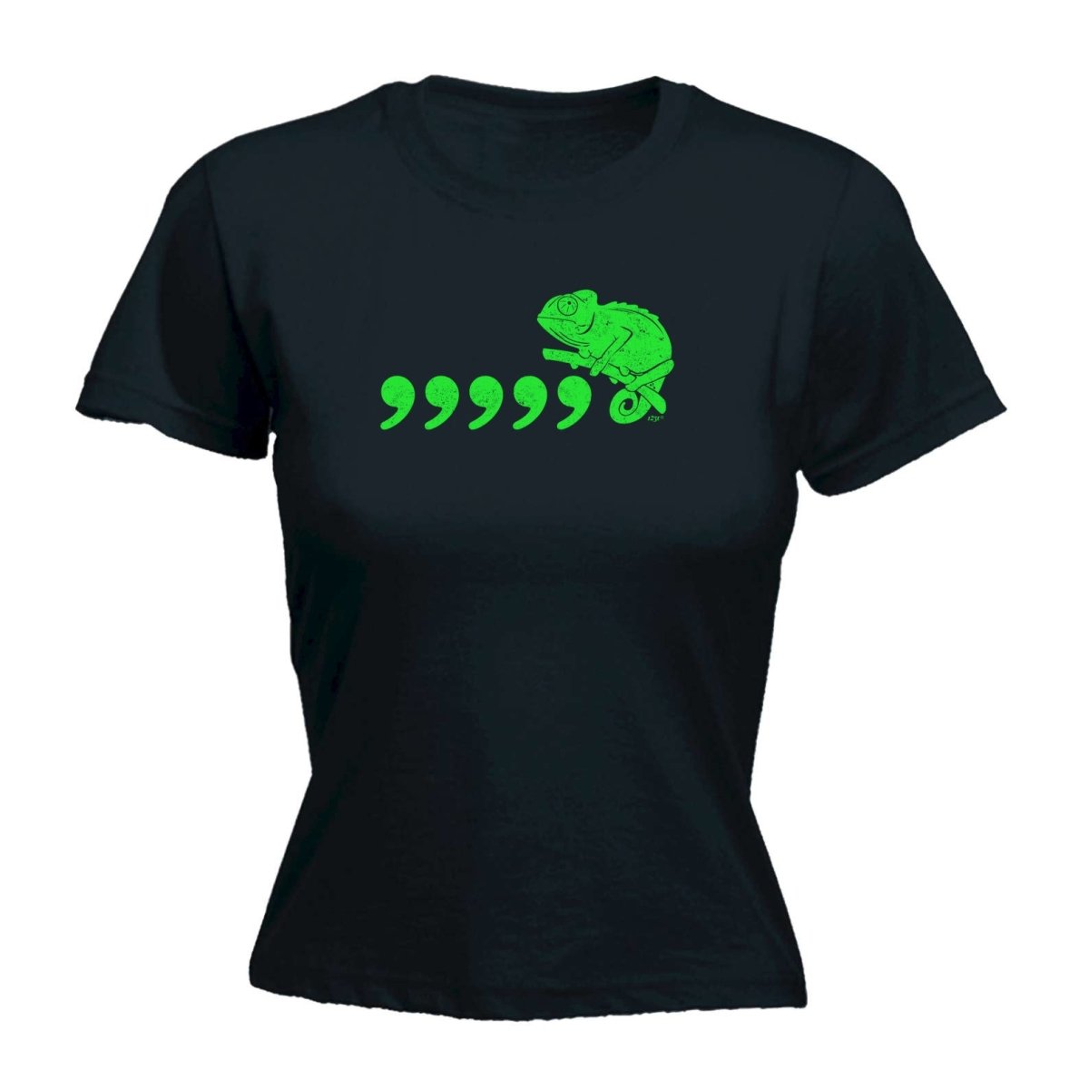 Comma Chameleon 80'S Retro - Funny Novelty Womens T-Shirt T Shirt Tshirt - 123t Australia | Funny T-Shirts Mugs Novelty Gifts