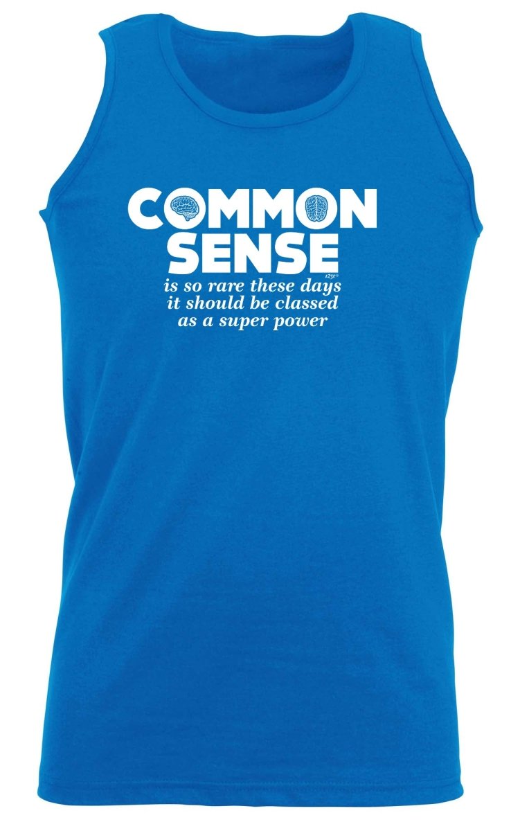 Common Sense Is So Rare - Funny Novelty Vest Singlet Unisex Tank Top - 123t Australia | Funny T-Shirts Mugs Novelty Gifts