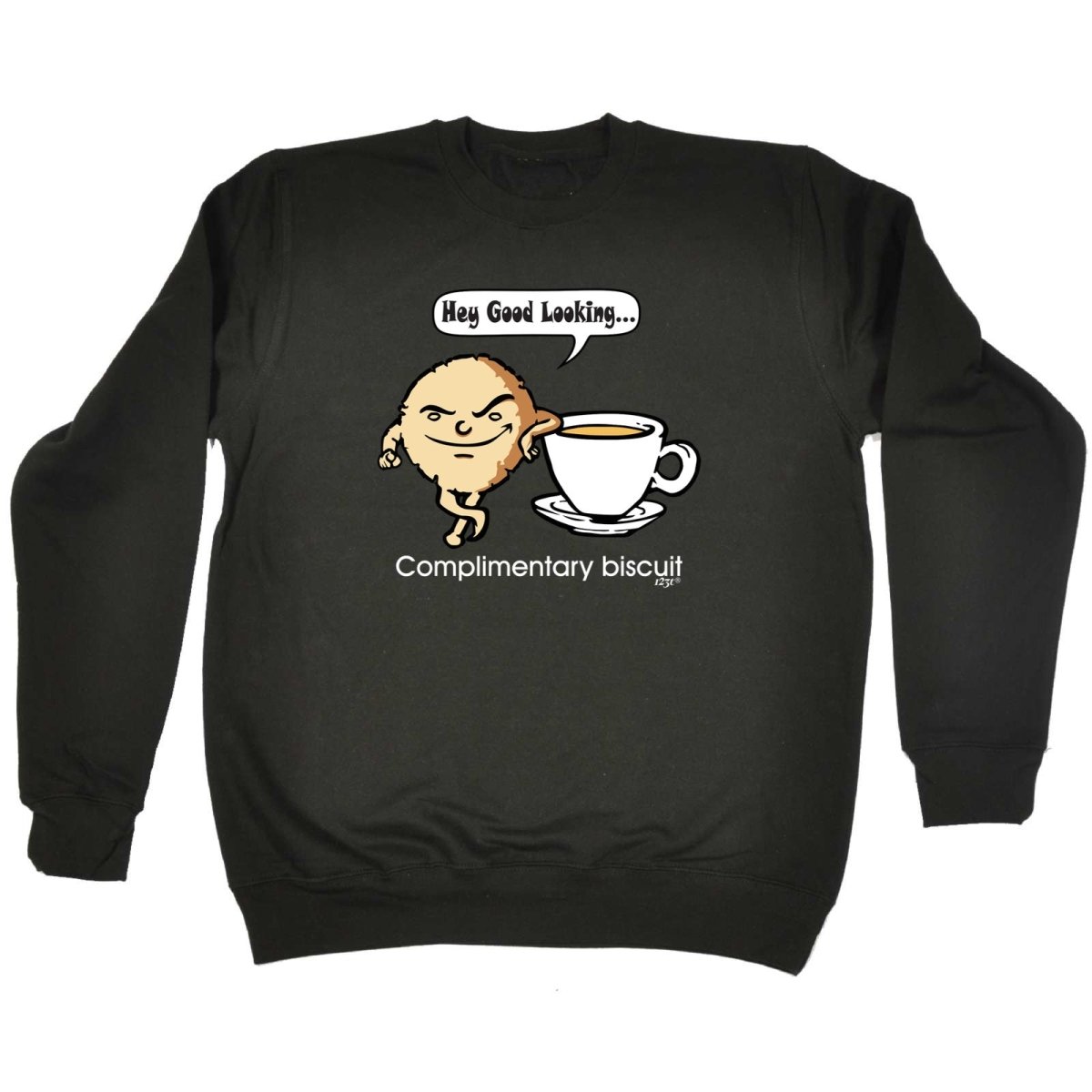 Complimentary Biscuit Coffee - Funny Novelty Sweatshirt - 123t Australia | Funny T-Shirts Mugs Novelty Gifts