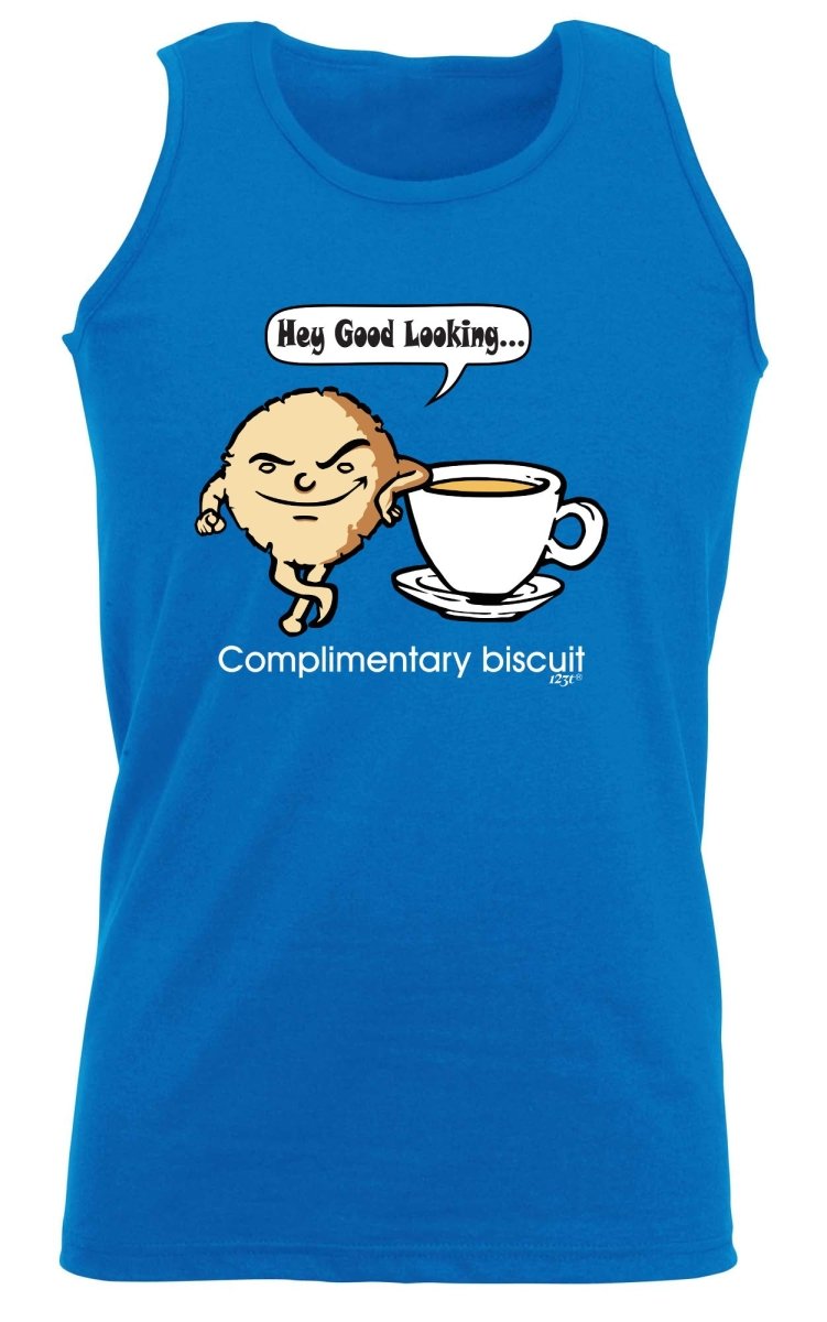 Complimentary Biscuit Coffee - Funny Novelty Vest Singlet Unisex Tank Top - 123t Australia | Funny T-Shirts Mugs Novelty Gifts