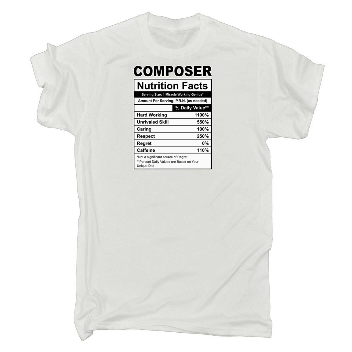 Composer Nutrition Facts - Mens Funny T-Shirt Tshirts - 123t Australia | Funny T-Shirts Mugs Novelty Gifts