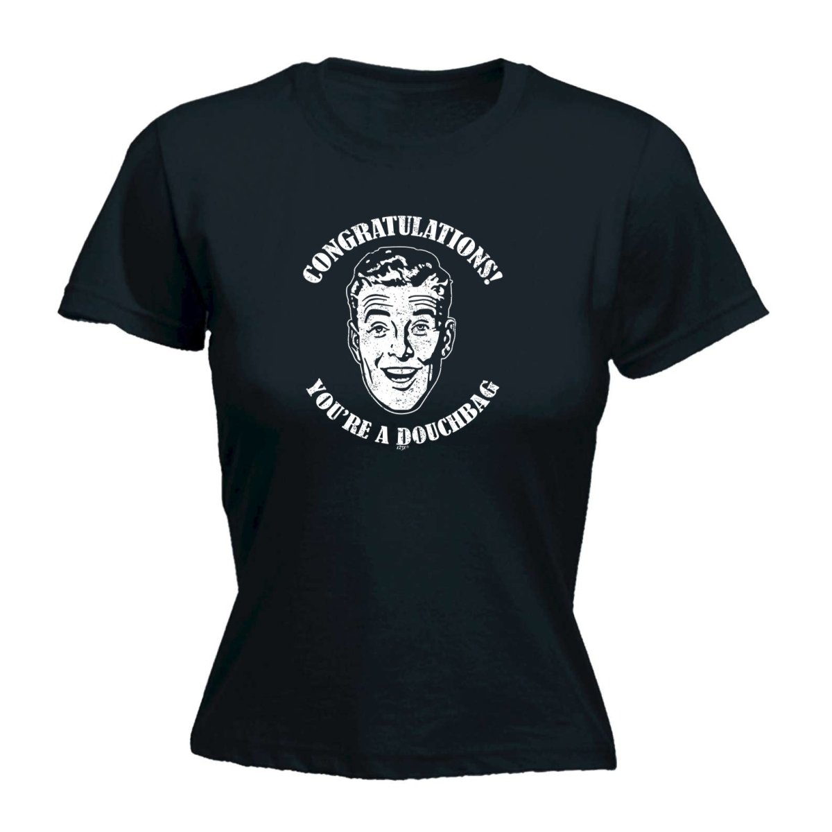 Congratulations Douchbag - Funny Novelty Womens T-Shirt T Shirt Tshirt - 123t Australia | Funny T-Shirts Mugs Novelty Gifts