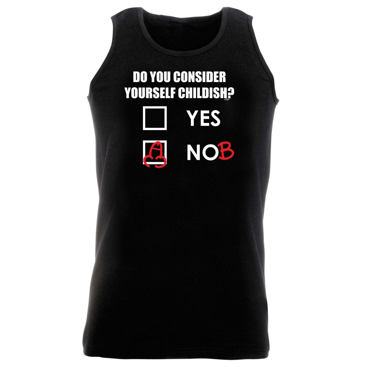 Consider Yourself Childish - Funny Novelty Vest Singlet Unisex Tank Top - 123t Australia | Funny T-Shirts Mugs Novelty Gifts
